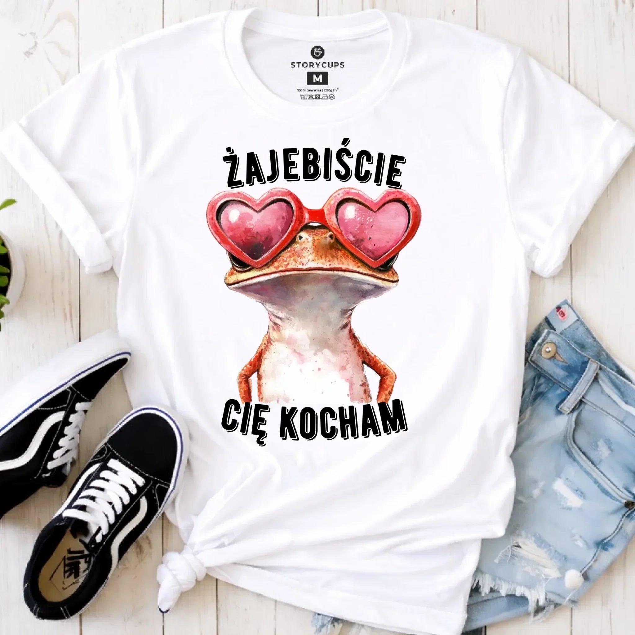 Koszulka damska dla par - Żajebiście Cię Kocham Żaba W17 - StoryCups.pl