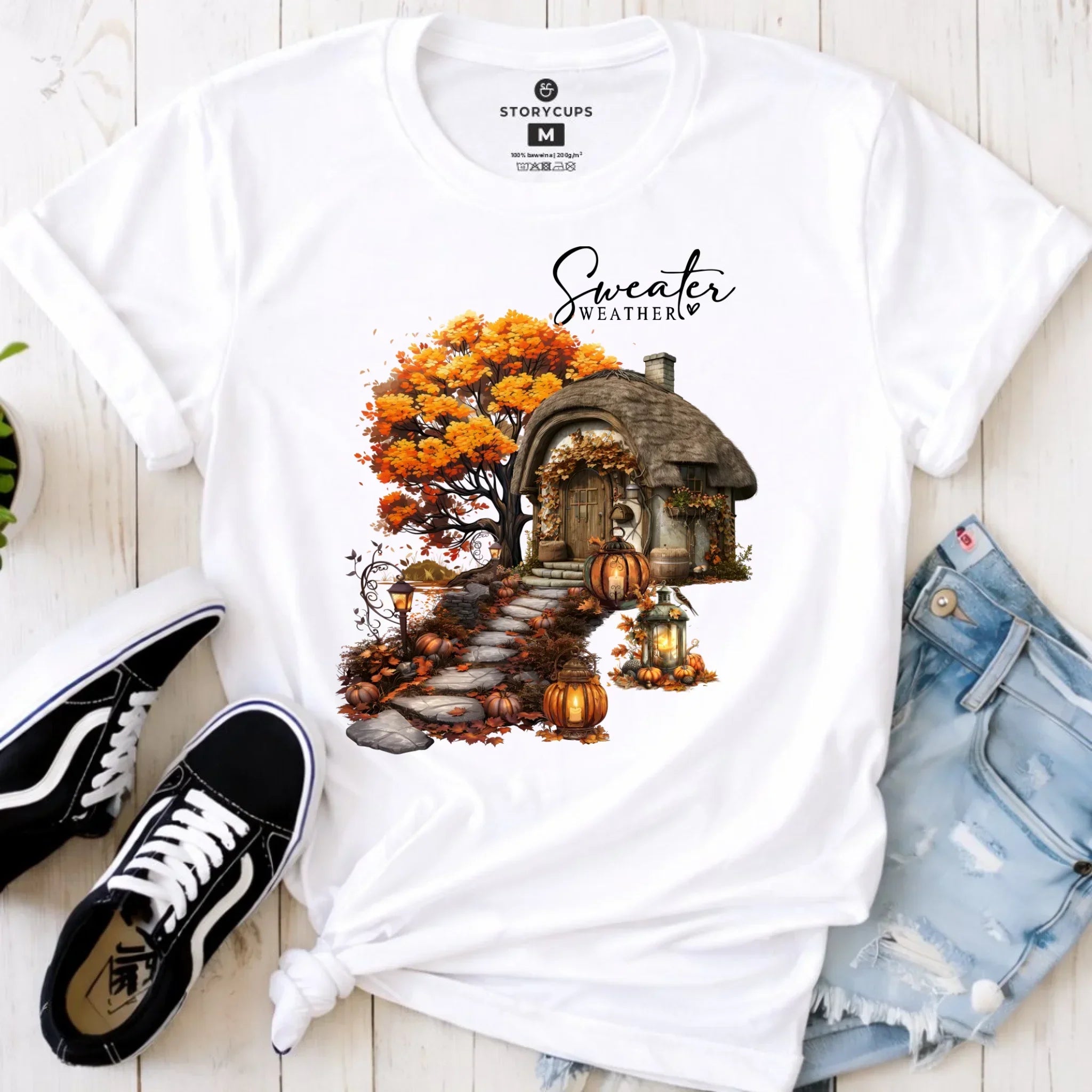 Koszulka damska jesieniara - Sweater weather JS15 - StoryCups.pl