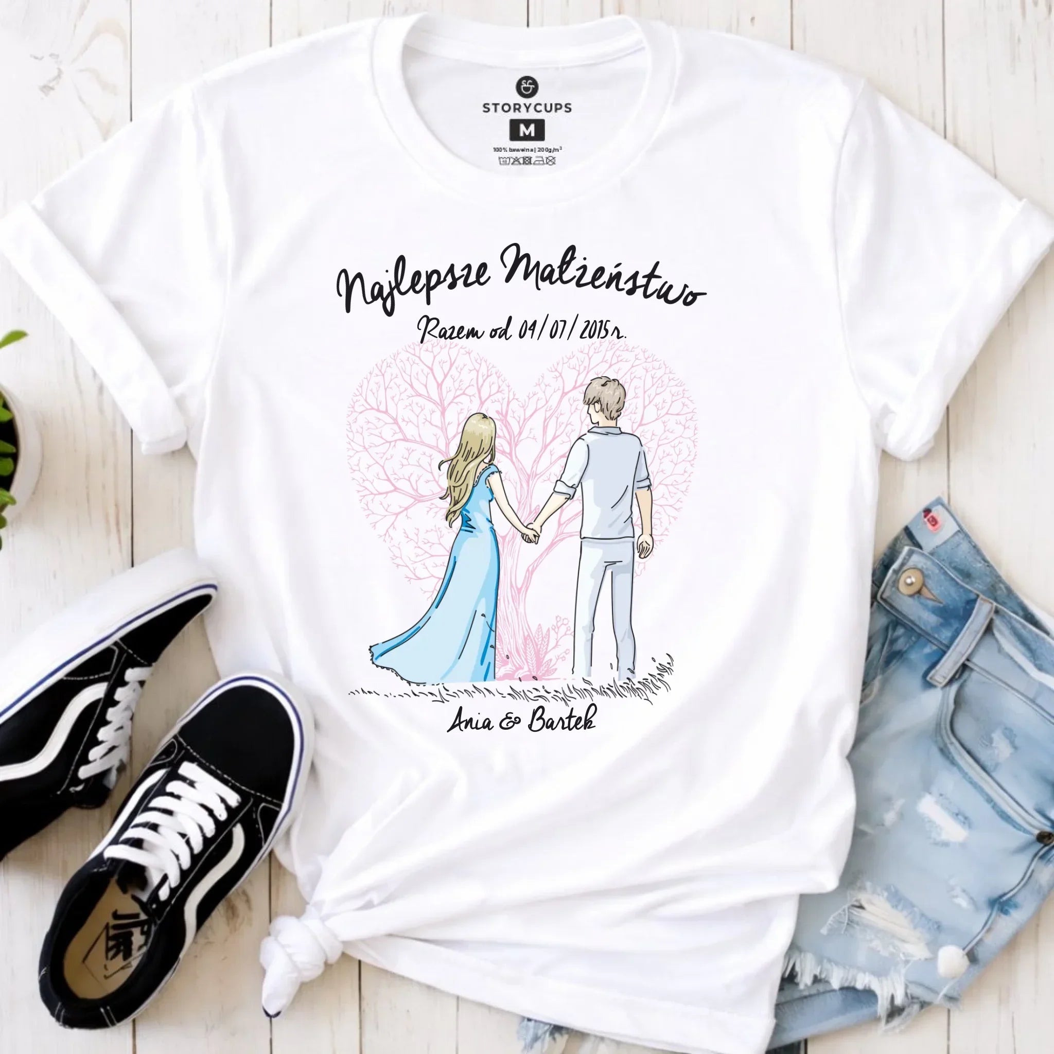 Koszulka damska dla żony - Najlepsze małżeństwo - personalizowana W03 - StoryCups.pl