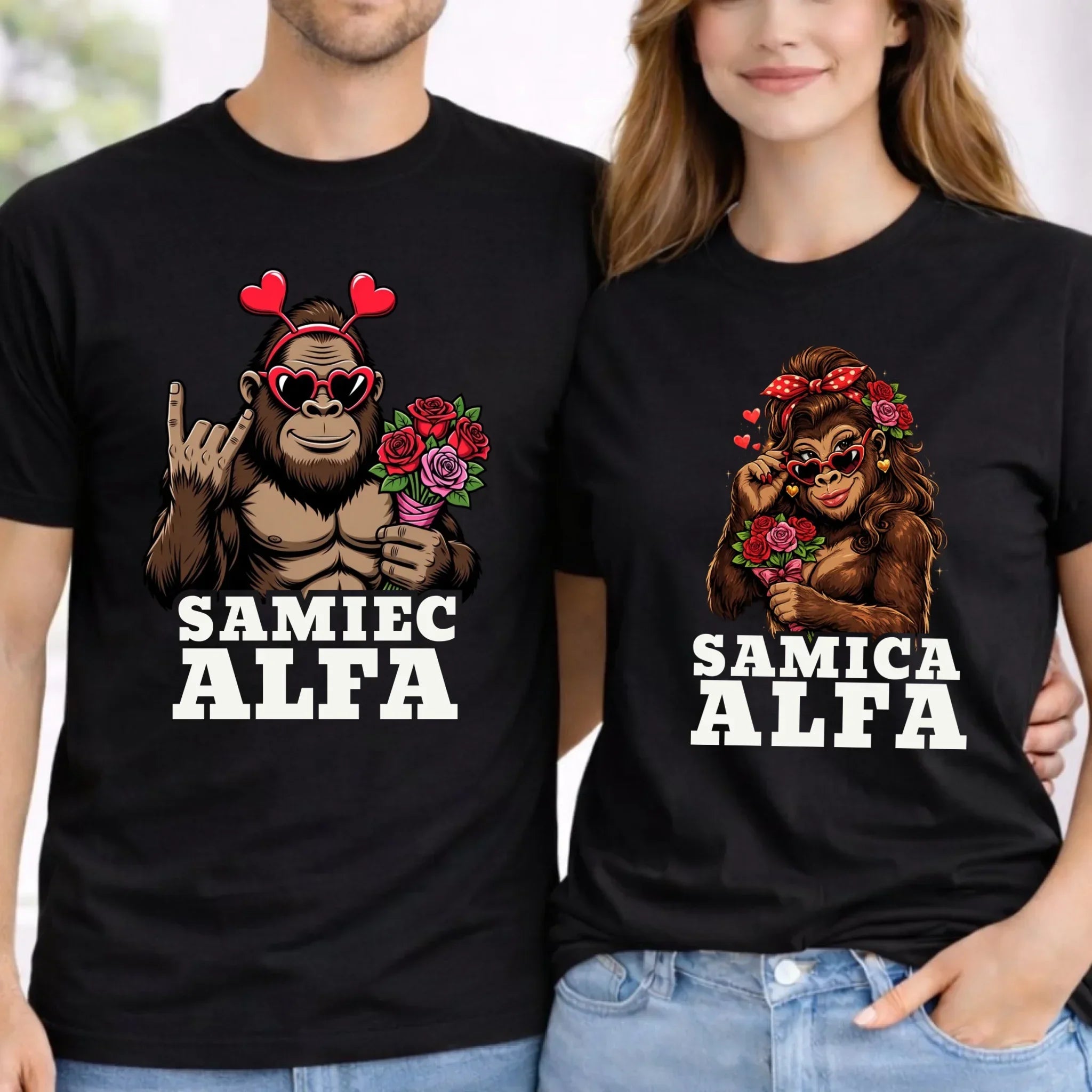 Zestaw koszulek dla par - Samiec i Samica Alfa W74 - StoryCups.pl