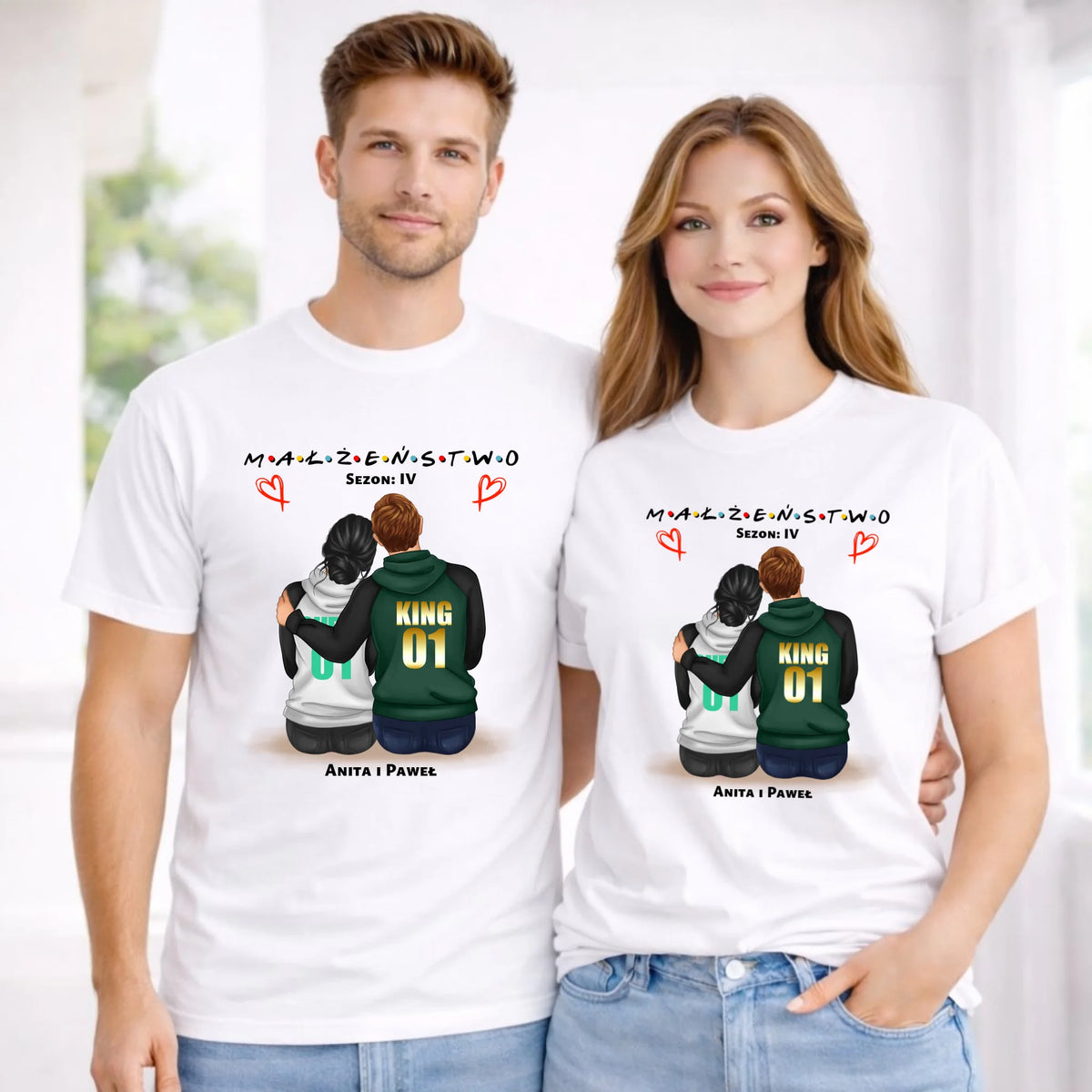 Zestaw koszulek dla par - Małżeństwo Sezon - personalizowany W05