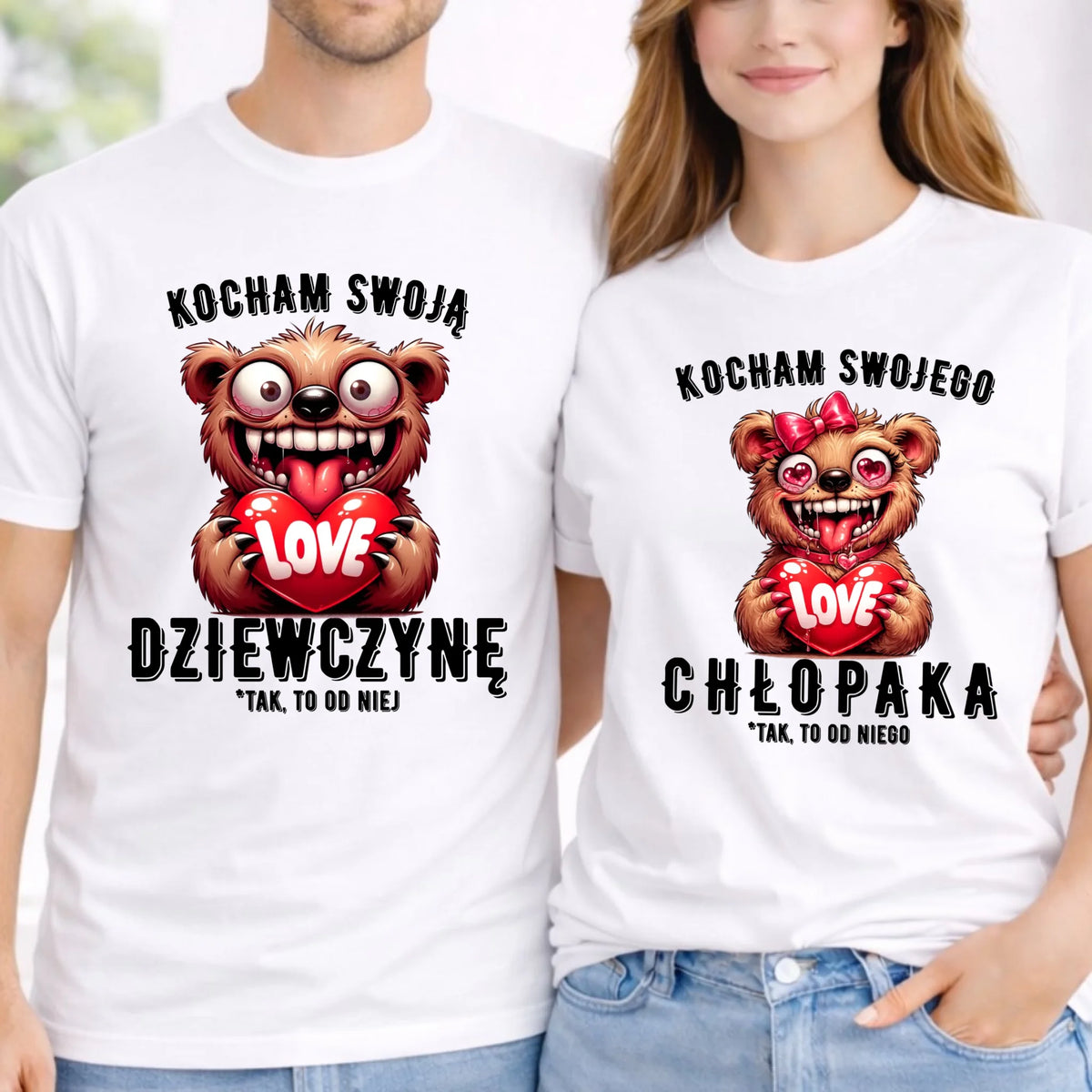 Zestaw koszulek dla par - Kocham swojego chłopaka swoją dziewczynę W30