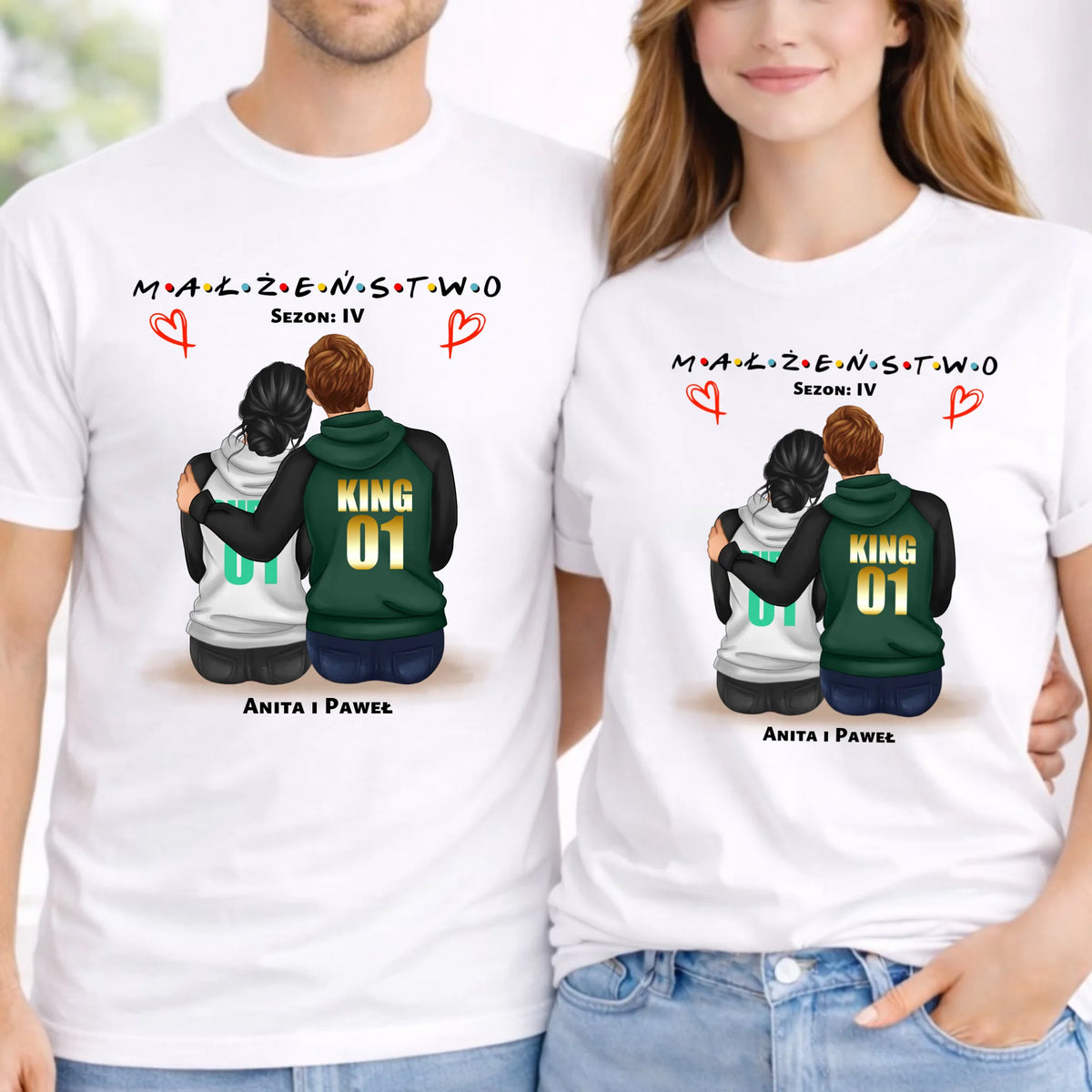 Zestaw koszulek dla par - Małżeństwo Sezon - personalizowany W05