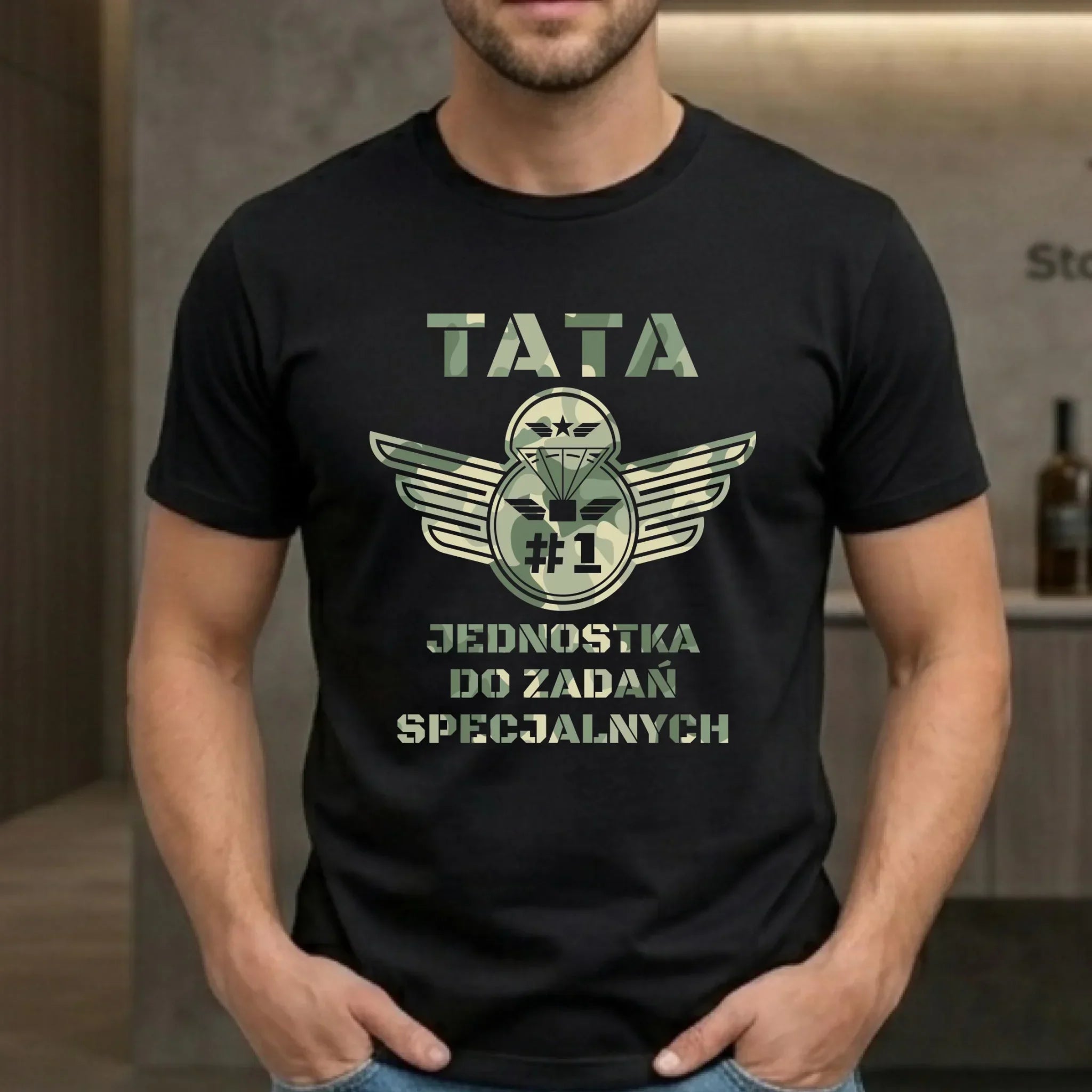 Koszulka dla taty - Tata jednostka do zadań specjalnych DT42 - StoryCups.pl