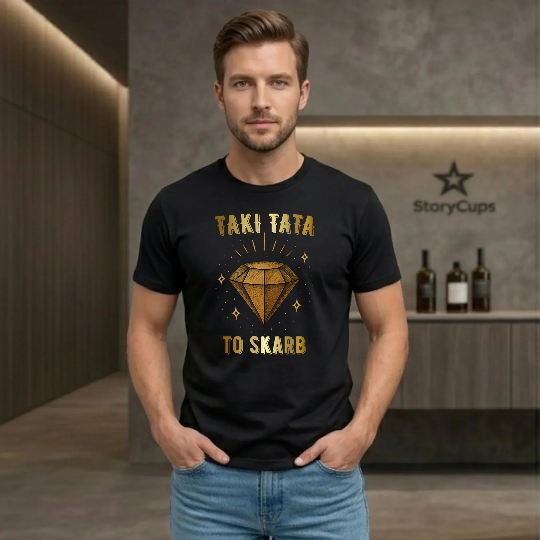 Koszulka dla taty - Taki tata to skarb - personalizowana DT17 - StoryCups.pl