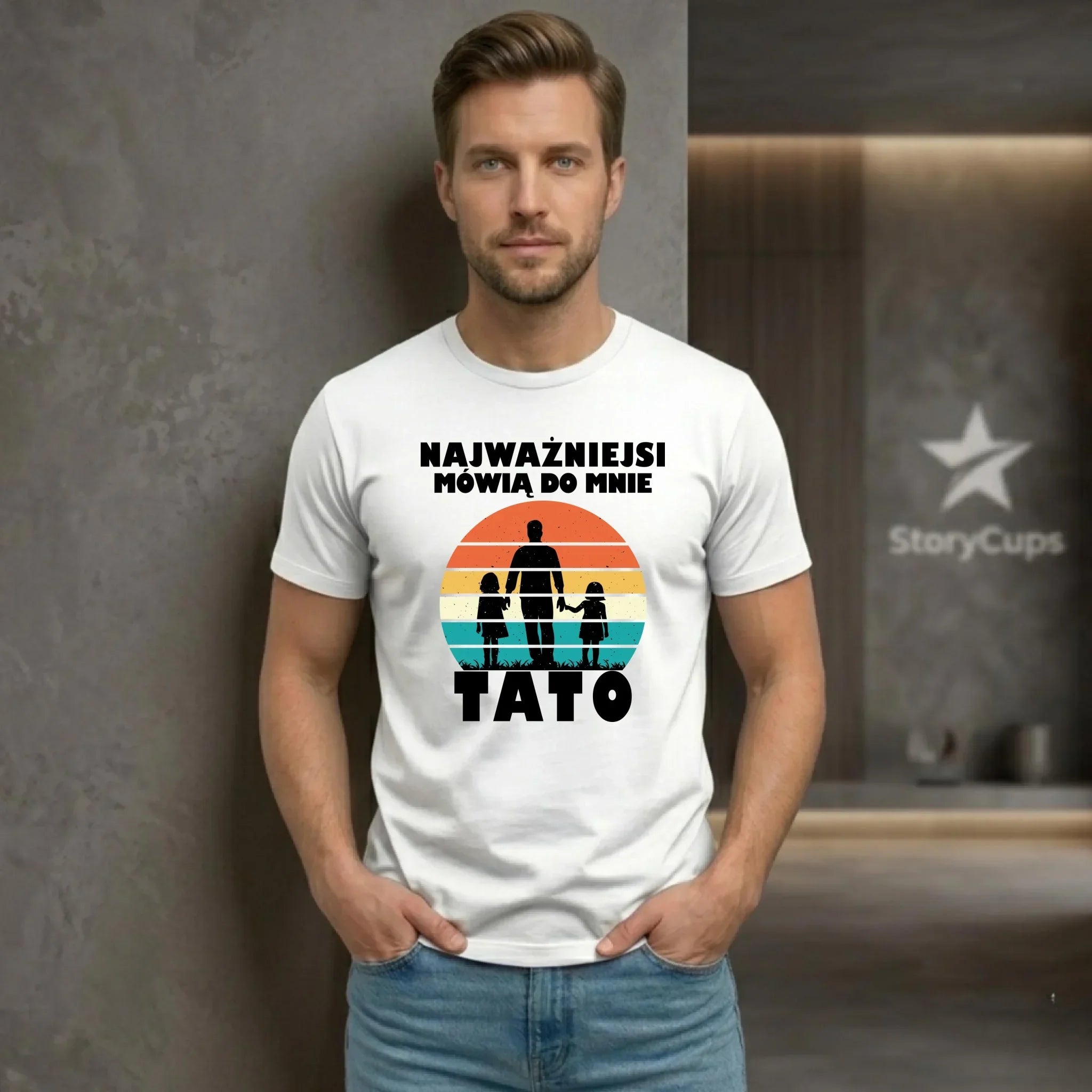 Koszulka dla taty - Najważniejsi mówią do mnie tato DT31 - StoryCups.pl