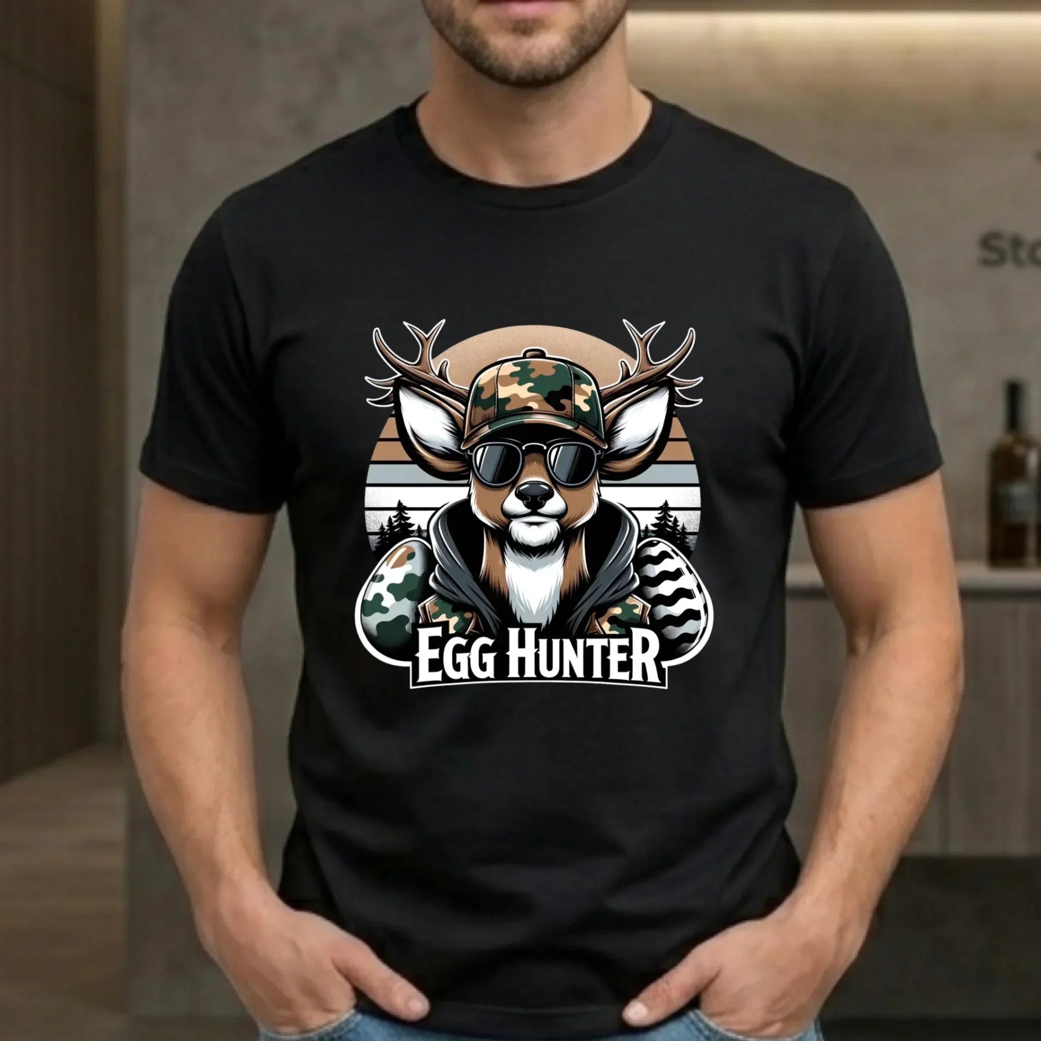 Koszulka męska wielkanocna - Jeleń Survival Egg hunter WN19 - StoryCups.pl