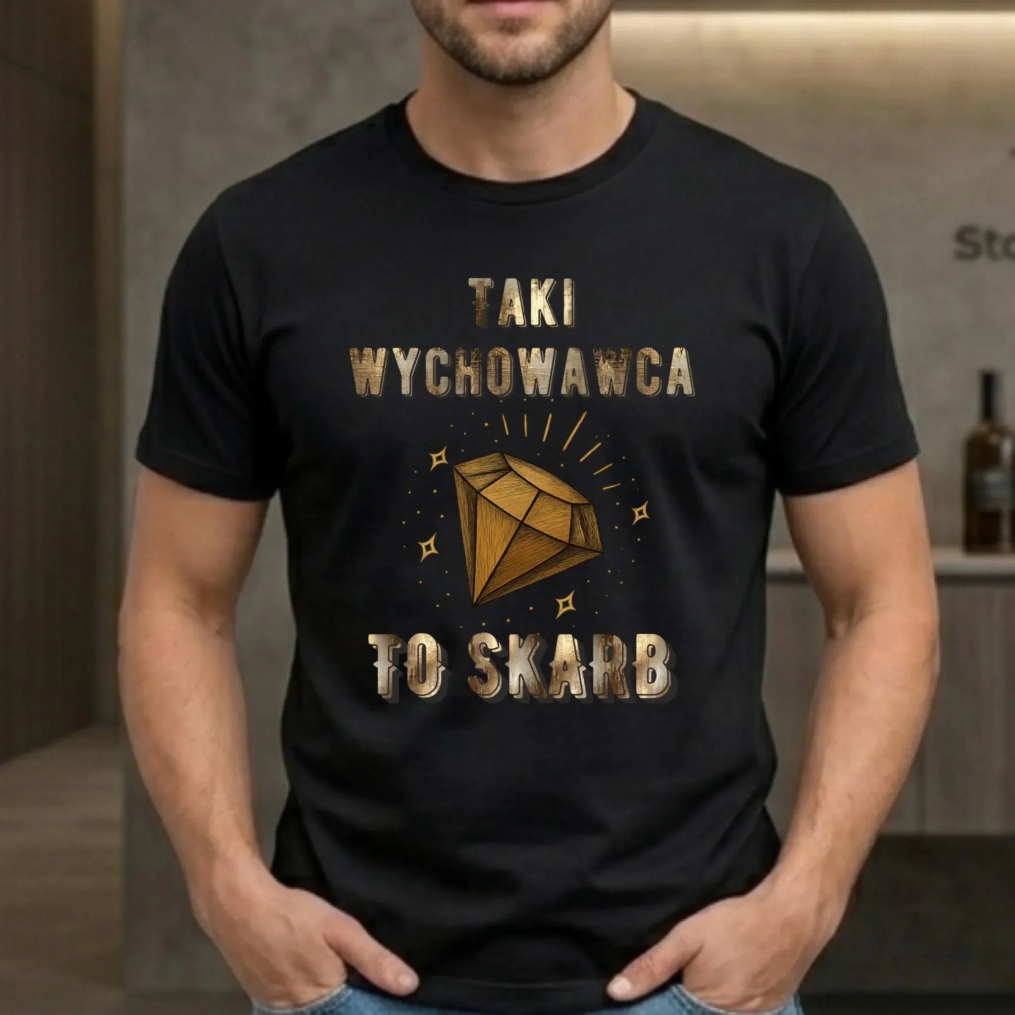 Koszulka męska dla wychowawcy - Taki wychowawca to skarb N86 - StoryCups.pl