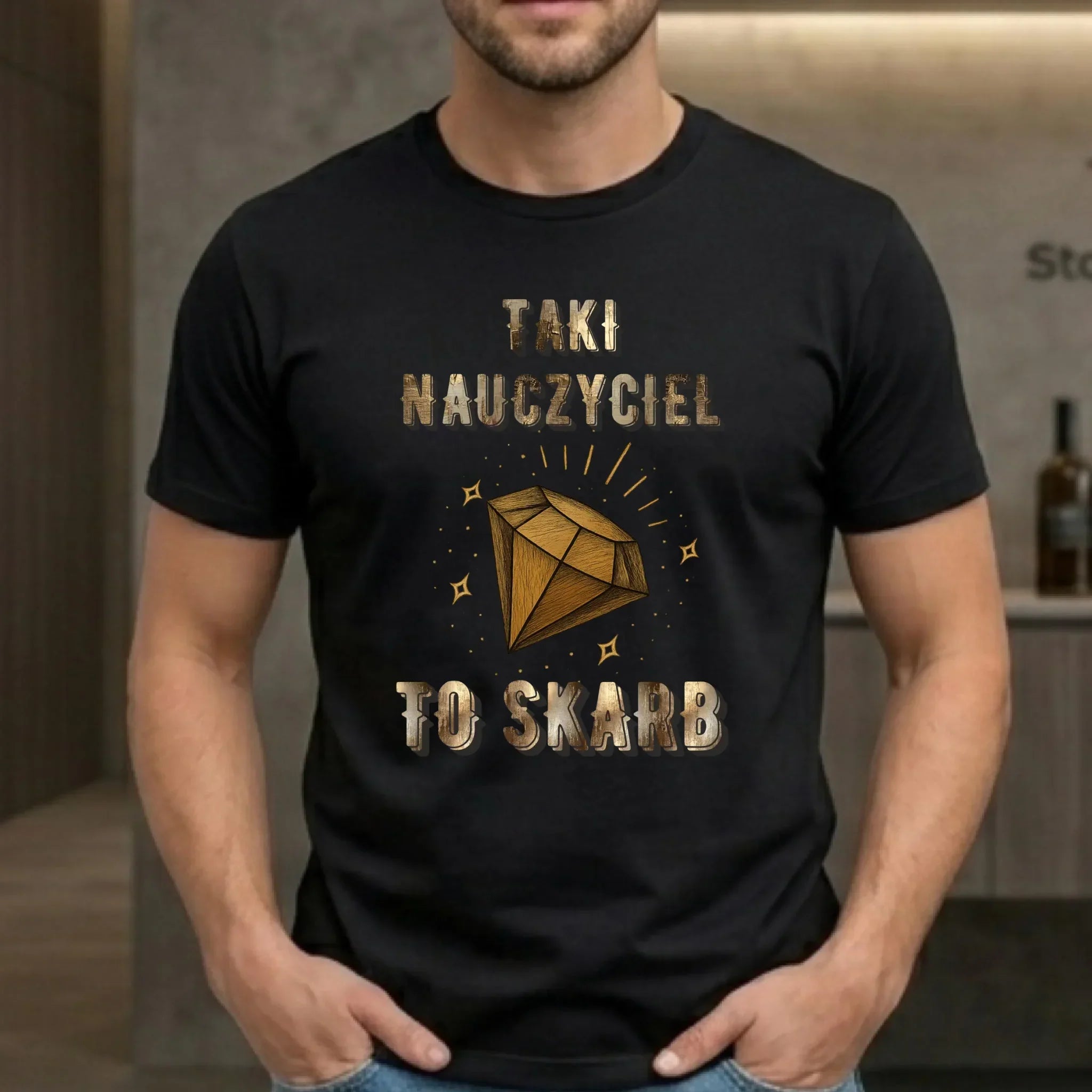 Koszulka męska dla nauczyciela - Taki nauczyciel to skarb N85 - StoryCups.pl