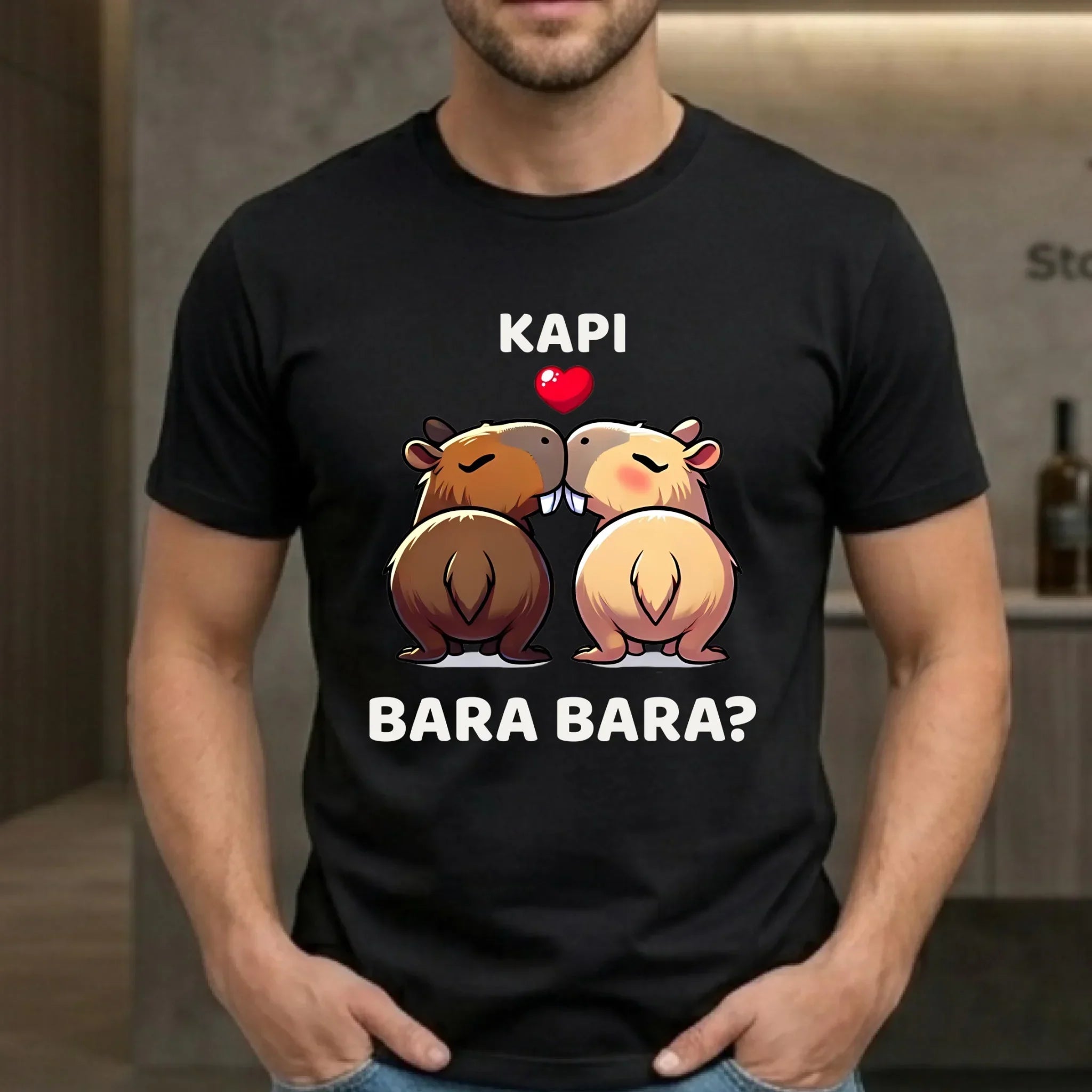 Koszulka męska - Kapibara bara bara W86 - StoryCups.pl