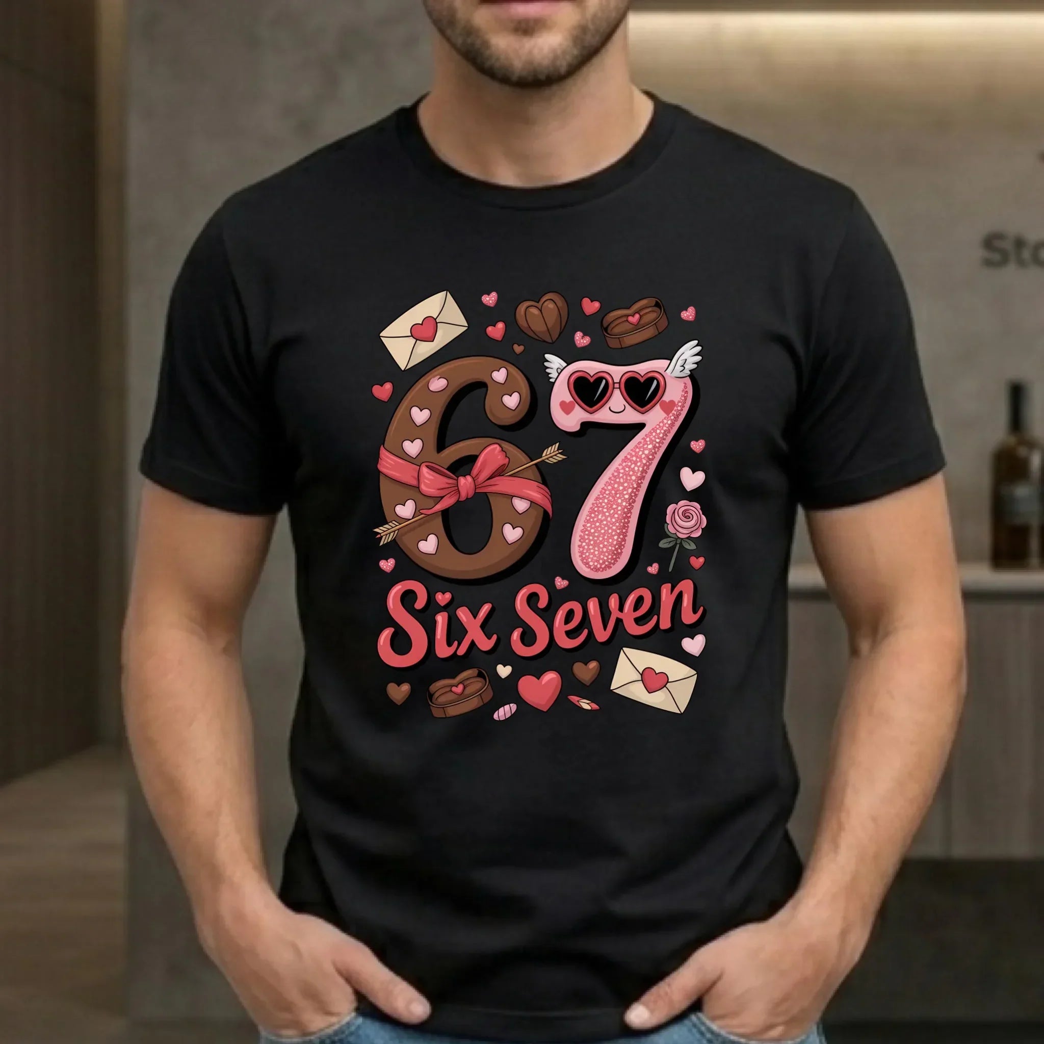 Koszulka męska - Miłość Six Seven 67 W72 - StoryCups.pl