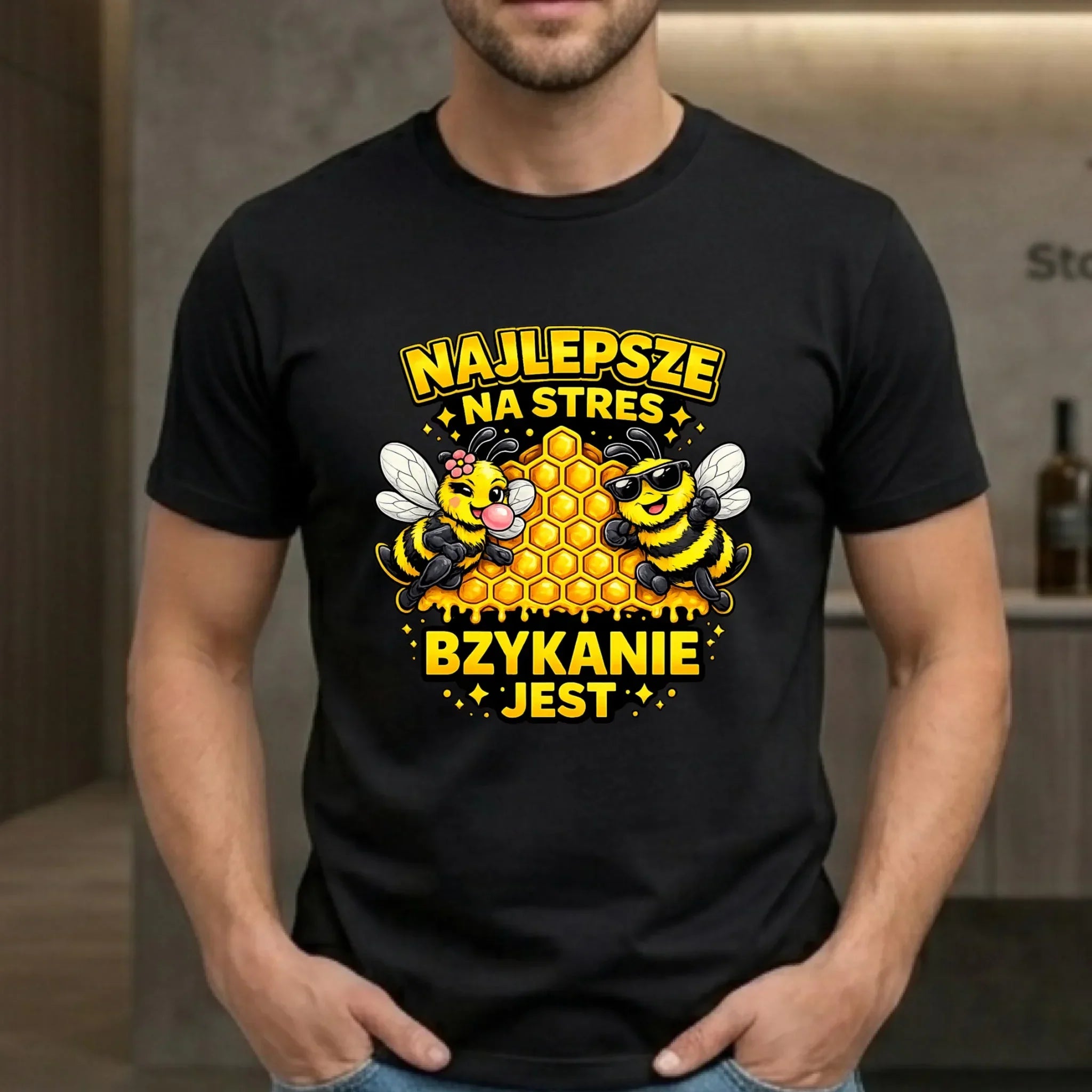 Koszulka męska - Najlepsze na stres bzykanie jest W79 - StoryCups.pl