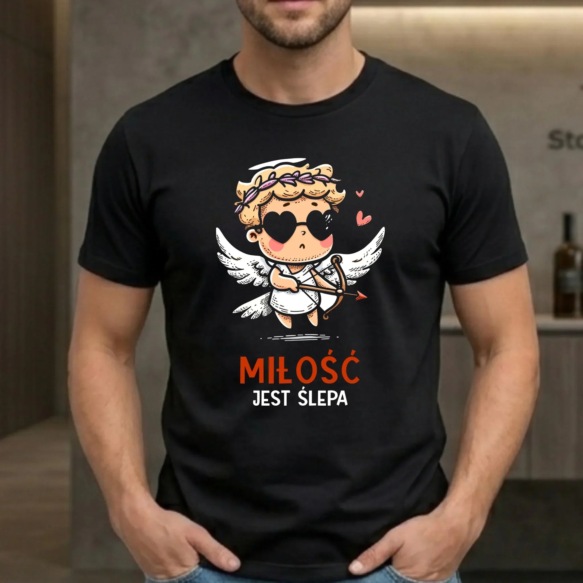 Koszulka męska - Miłość jest ślepa W48 - StoryCups.pl