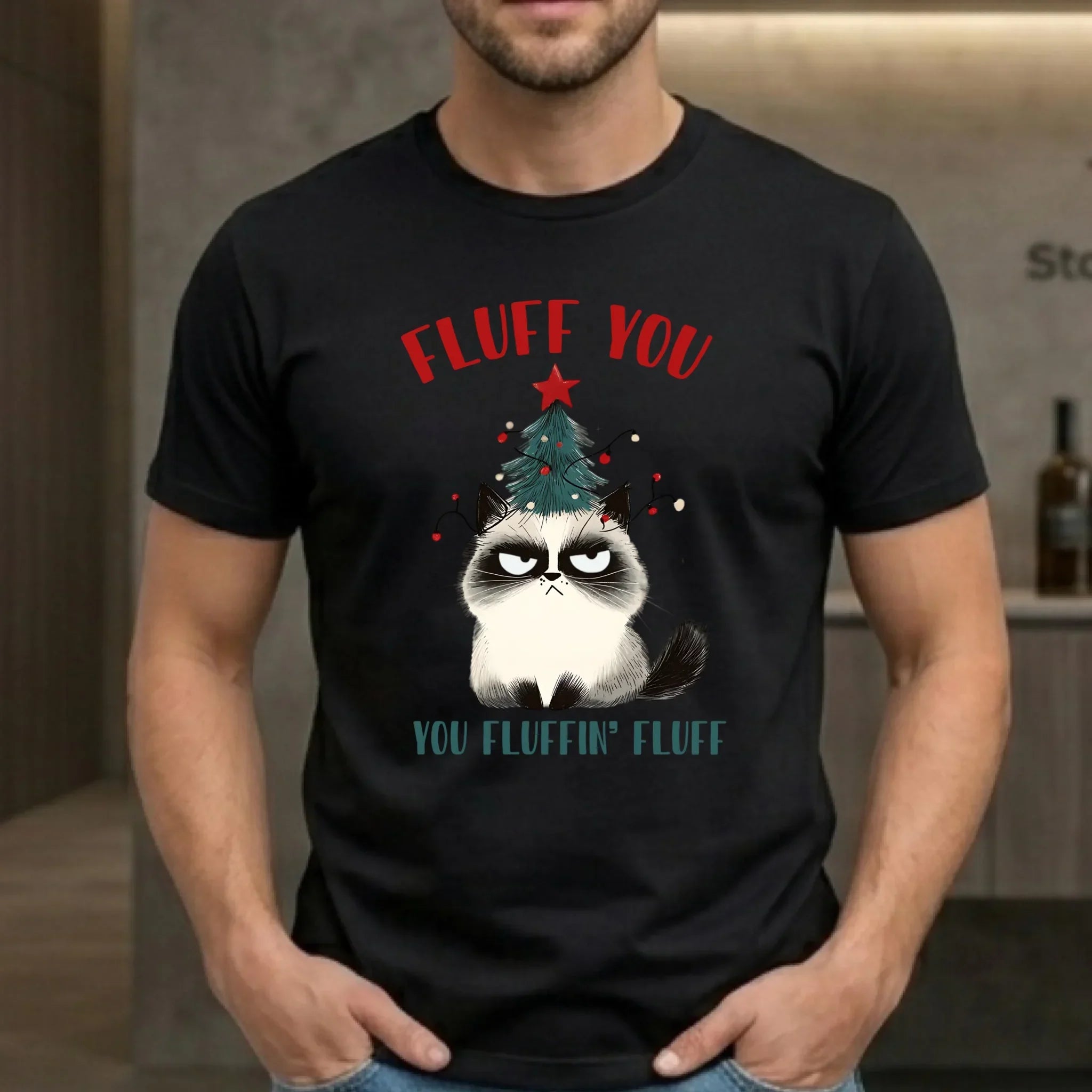Koszulka męska świąteczna - Fluff You BN10 - StoryCups.pl