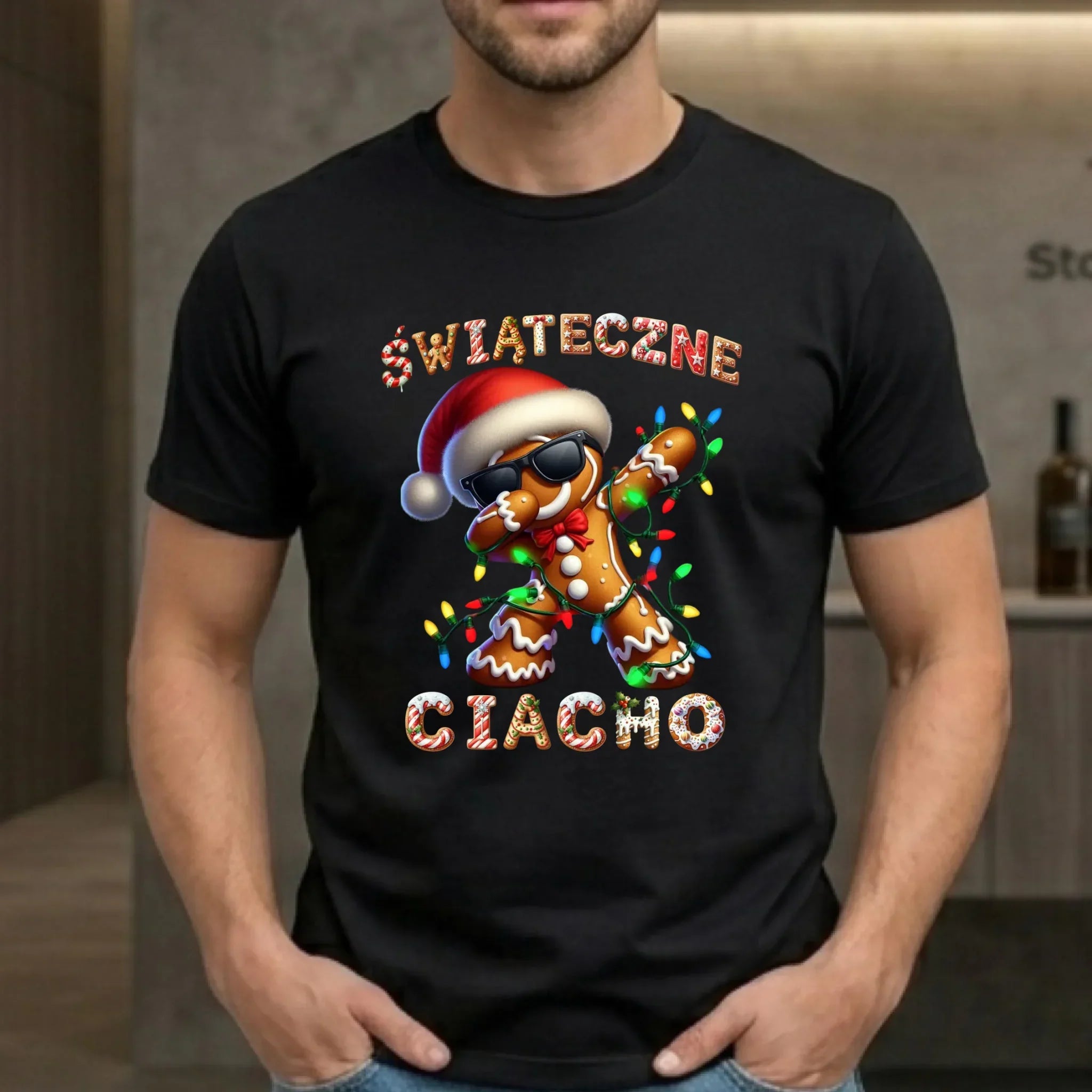 Koszulka męska świąteczna - Świąteczne Ciacho BN25 - StoryCups.pl