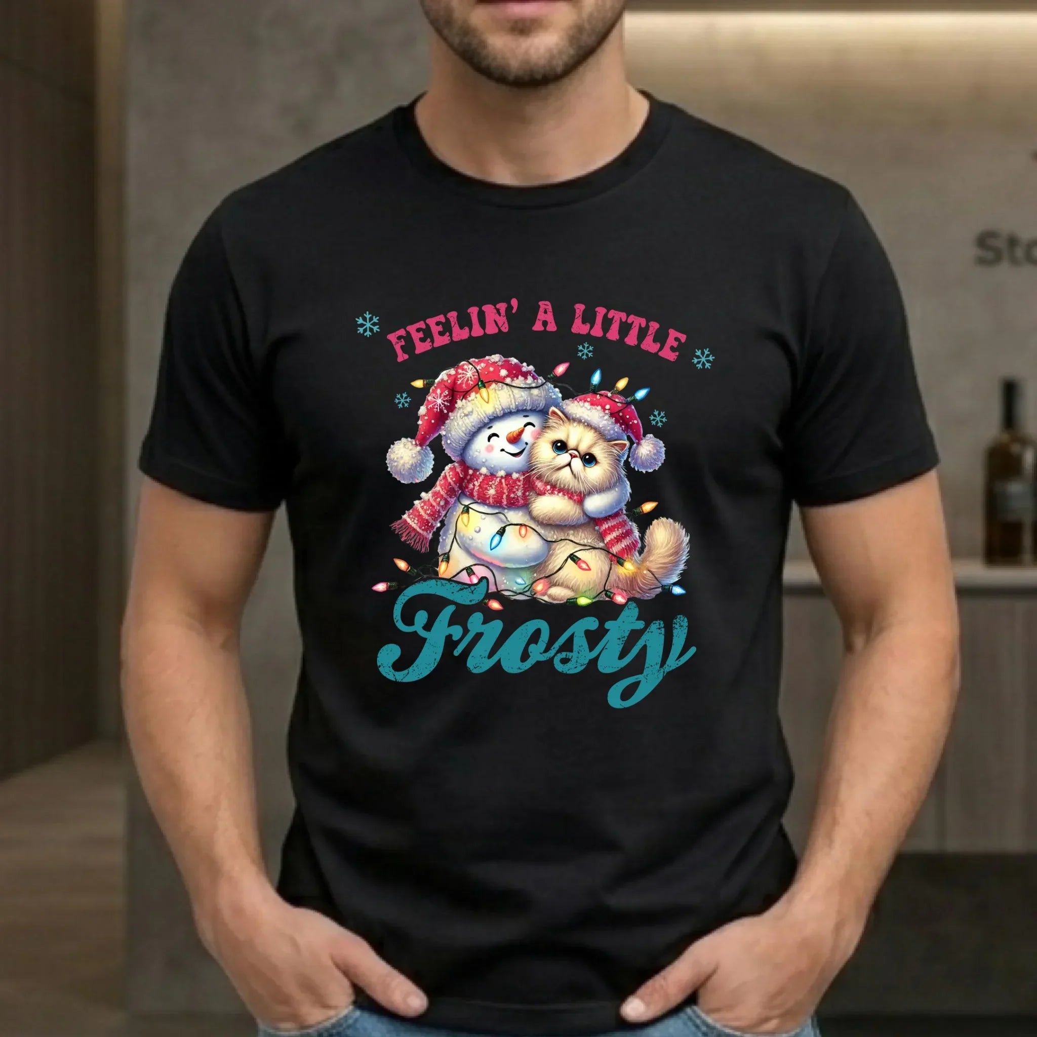 Koszulka męska świąteczna - Feelin' a little frosty BN52 - StoryCups.pl