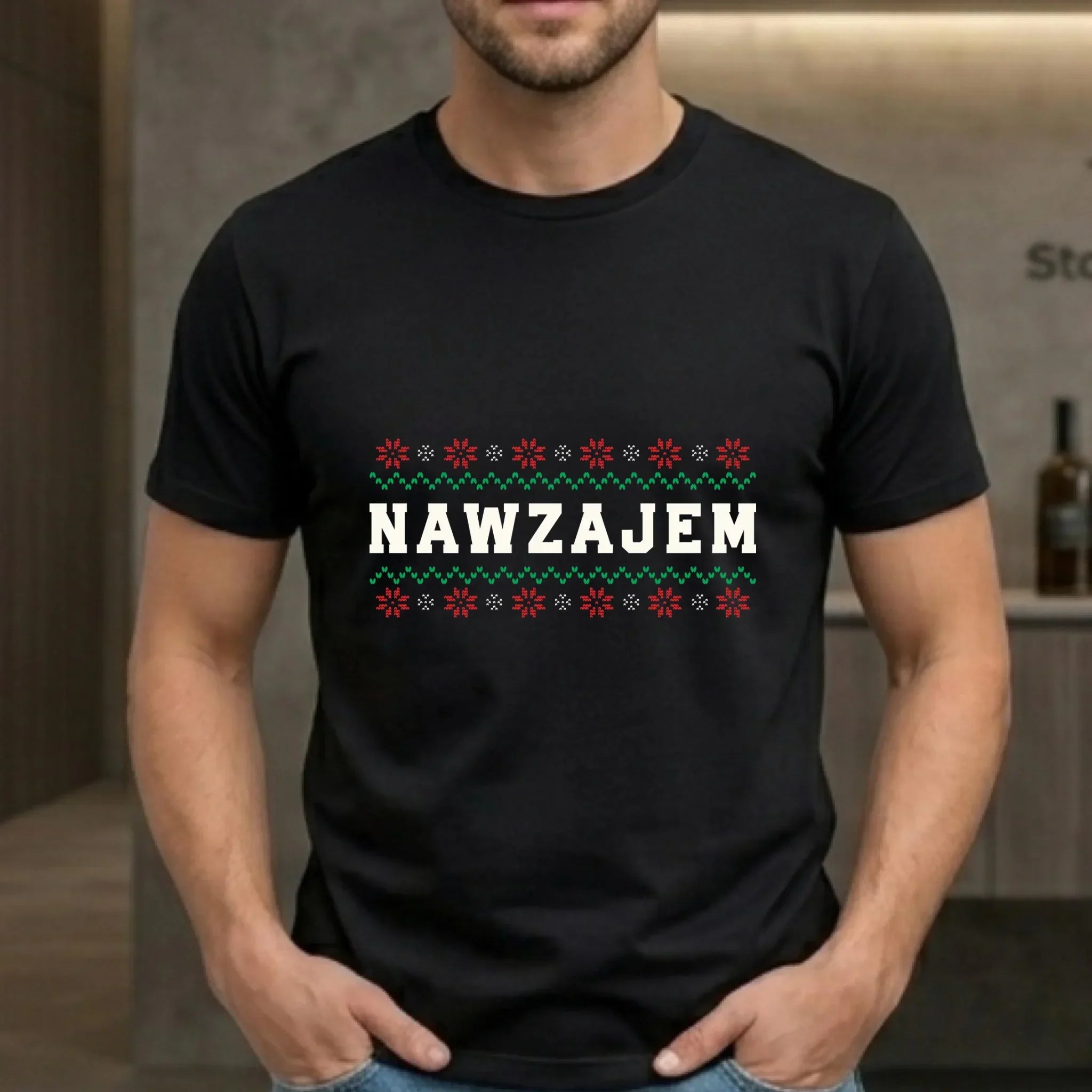 Koszulka męska świąteczna - Nawzajem BN150 - StoryCups.pl