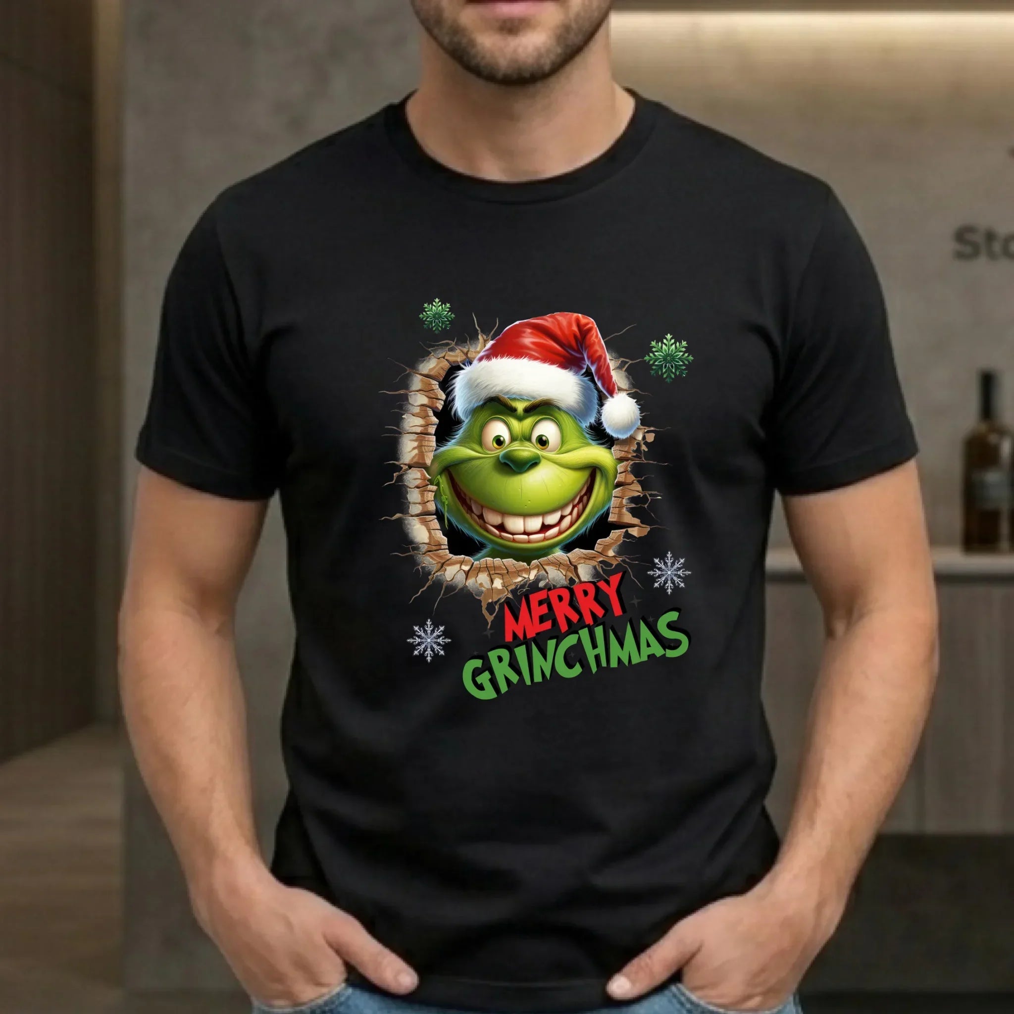 Koszulka męska świąteczna - Grinch - Merry Grinchmas BN113 - StoryCups.pl