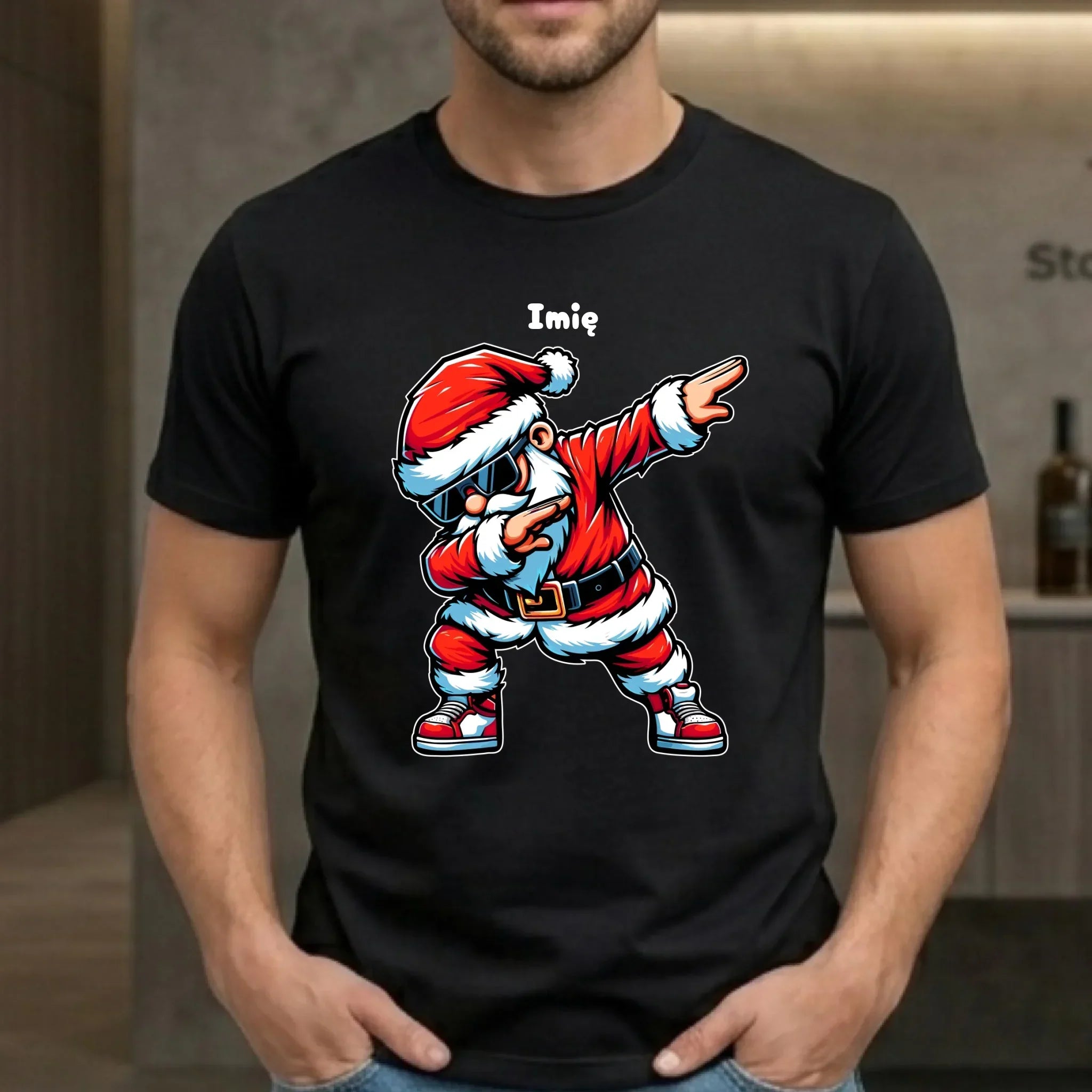 Koszulka męska świąteczna - Mikołaj - na Mikołajki - personalizowana BN136 - StoryCups.pl