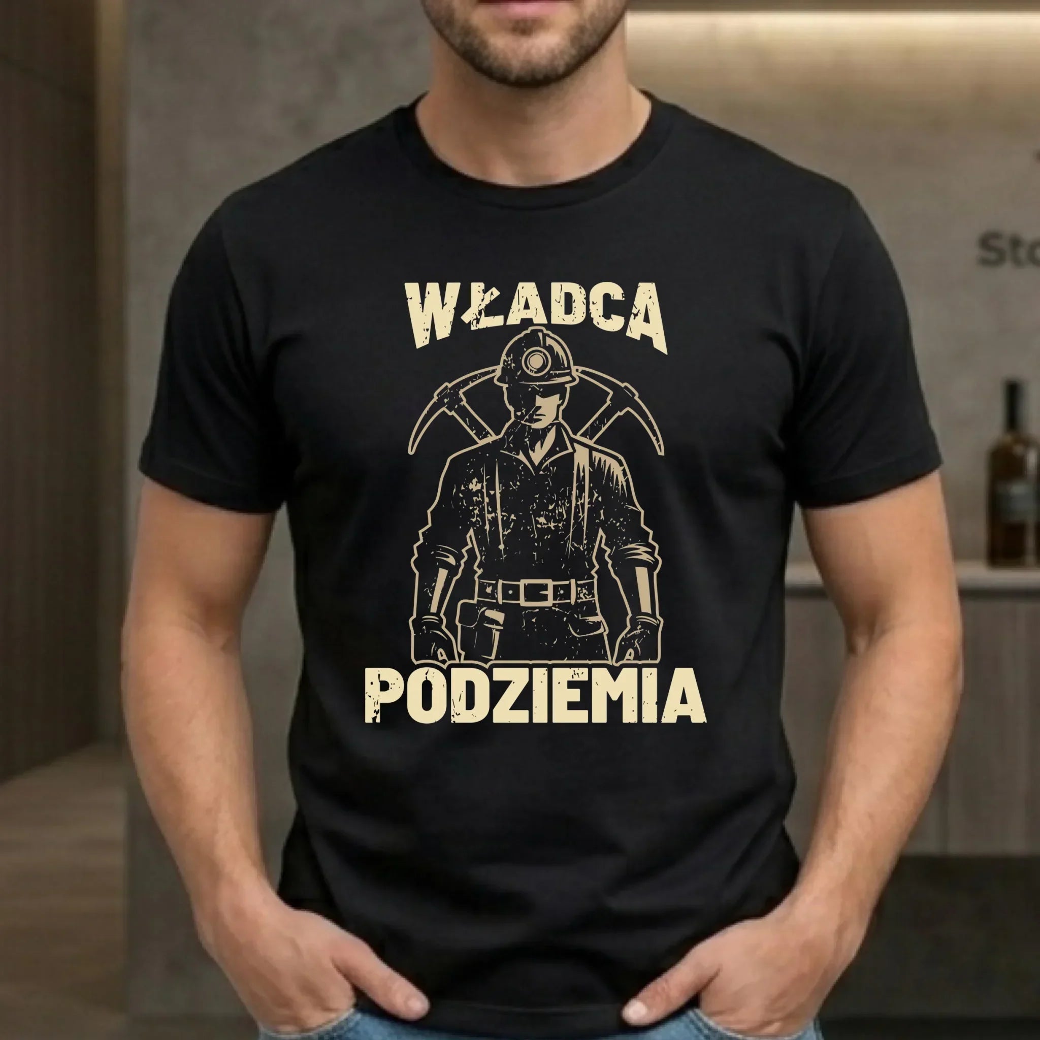 Koszulka męska - prezent dla górnika - Władca podziemia G25 - StoryCups.pl