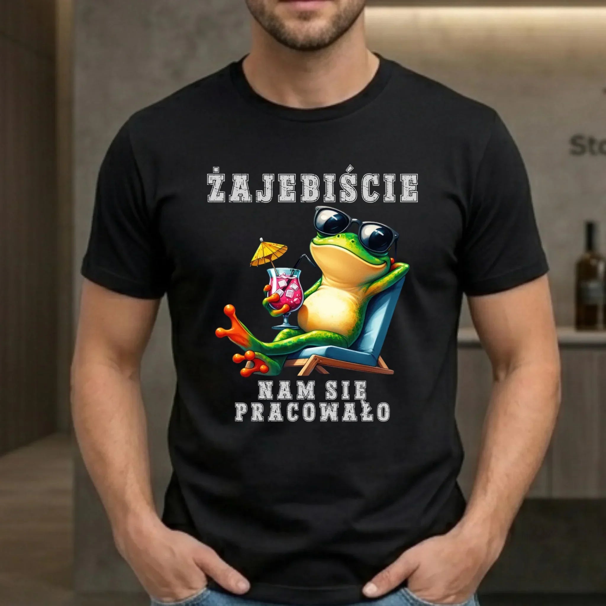 Koszulka męska na odejście z pracy - Żajebiście nam się pracowało OP09 - StoryCups.pl