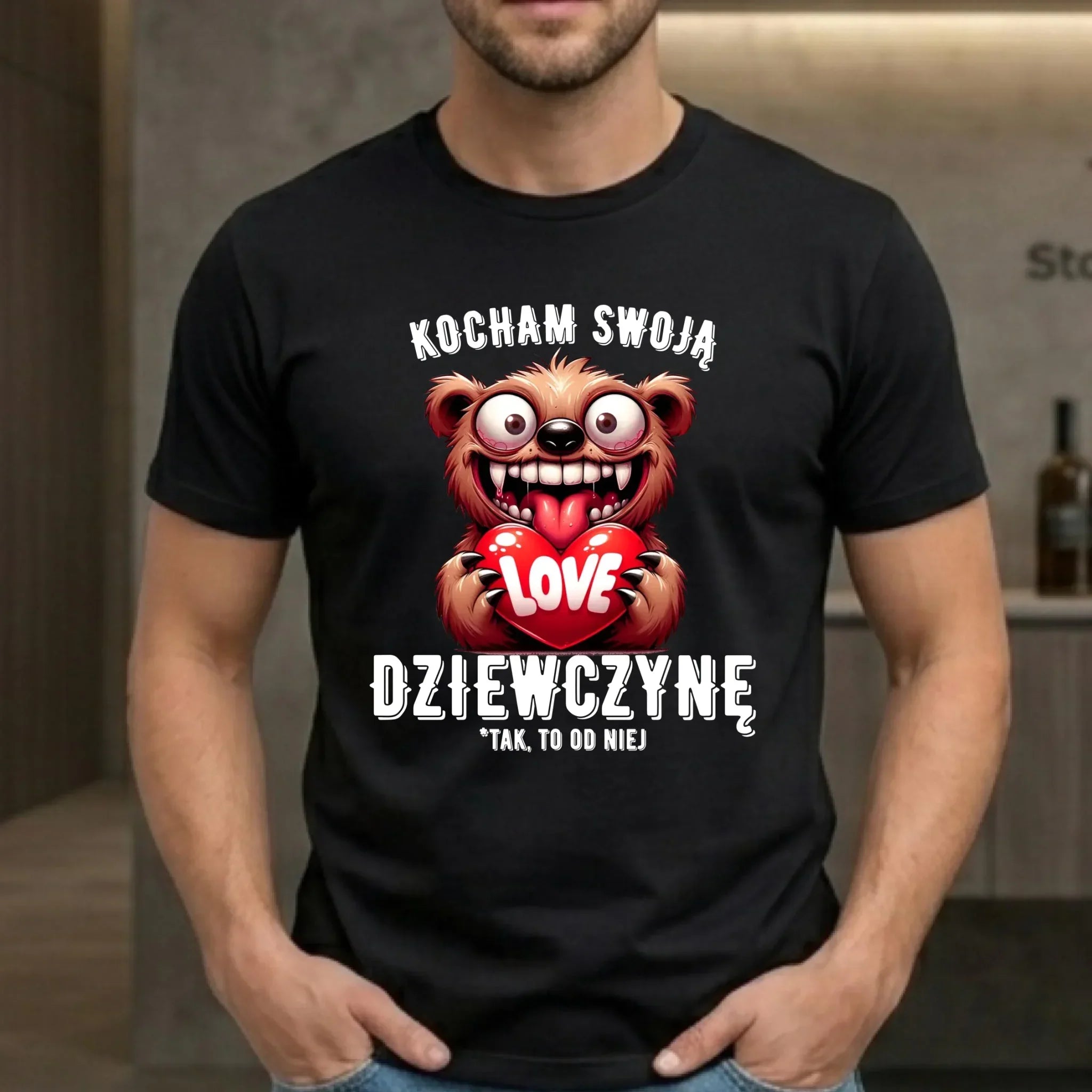 Koszulka męska dla chłopaka - Kocham swoją dziewczynę W30 - StoryCups.pl