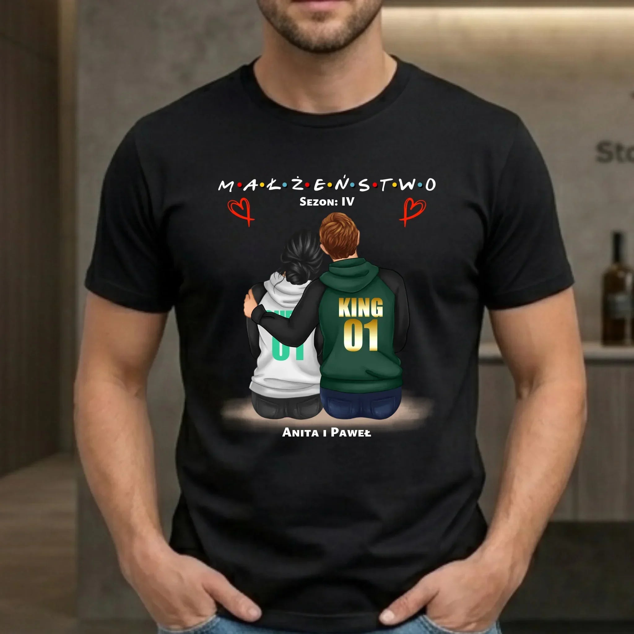 Koszulka męska dla męża - Małżeństwo Sezon - personalizowana W05 - StoryCups.pl