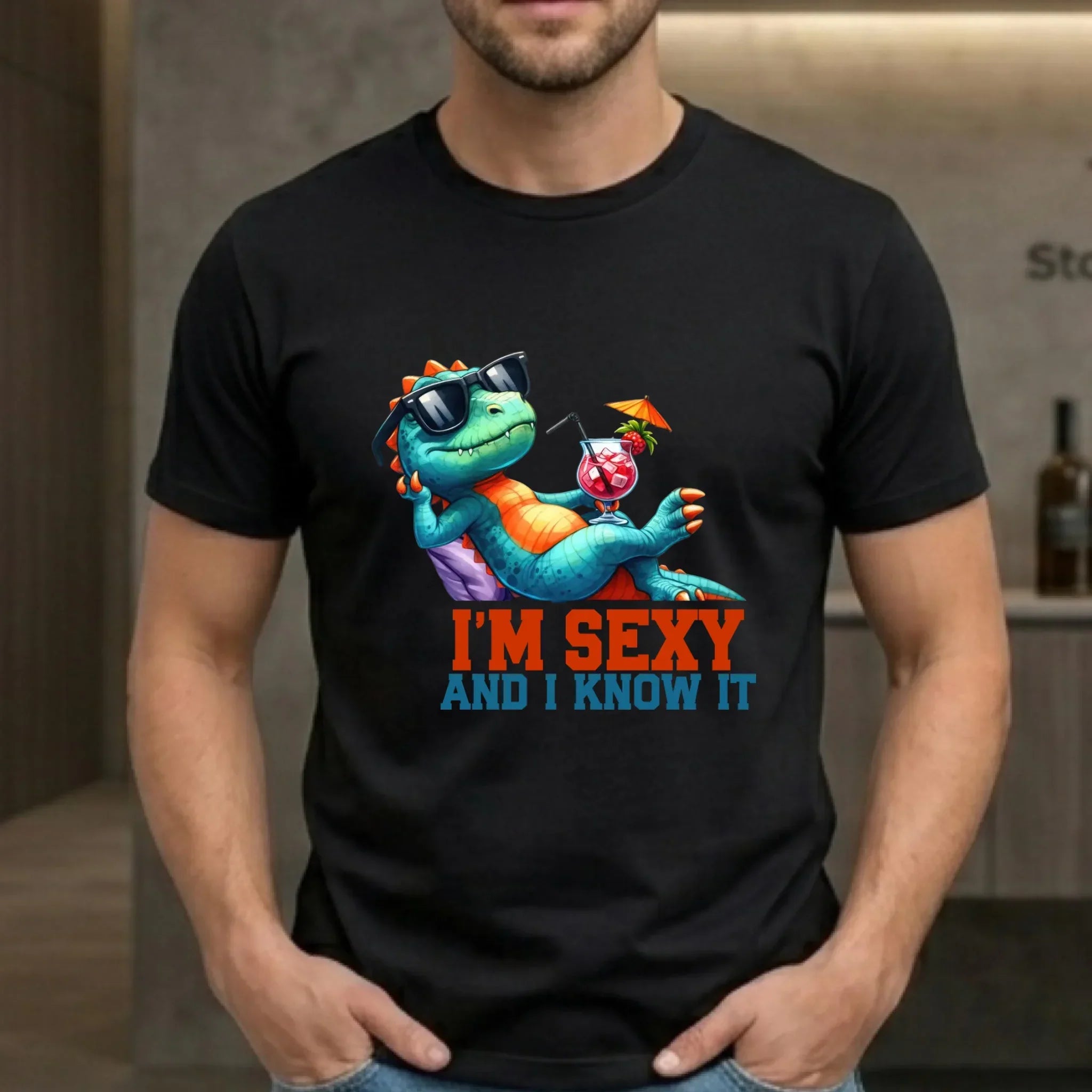 Koszulka męska - prezent dla chłopaka - I'm sexy - śmieszny nadruk DCH28 - StoryCups.pl