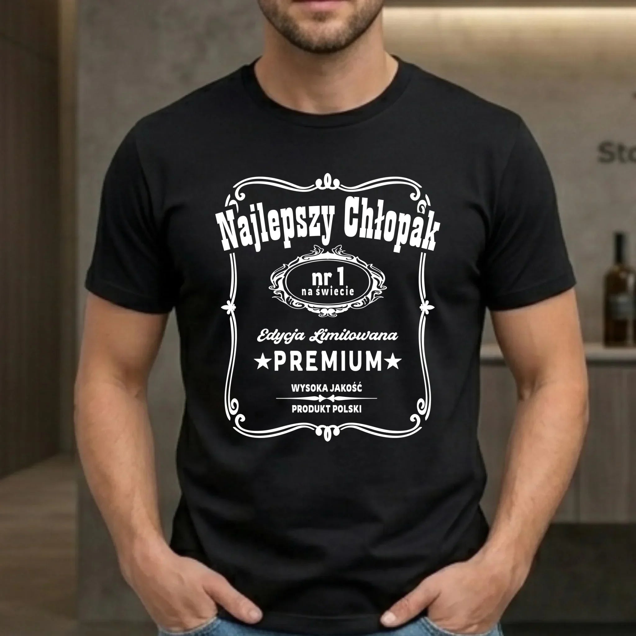 Koszulka męska - prezent dla chłopaka - Najlepszy chłopak na świecie DCH20 - StoryCups.pl
