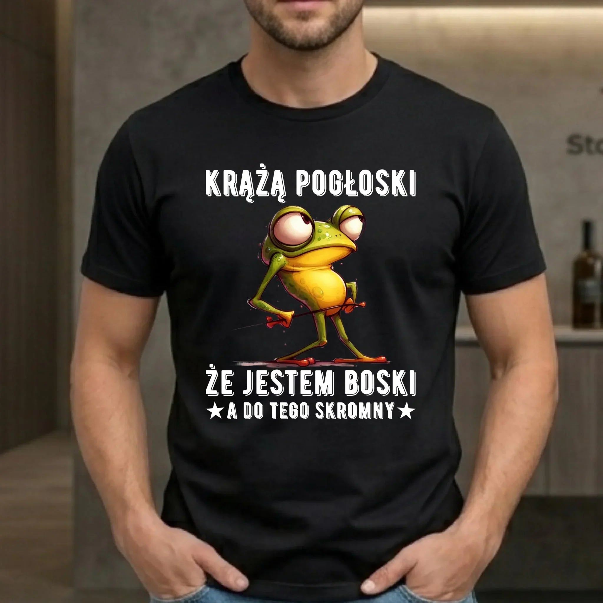 Koszulka męska - prezent dla chłopaka - Jestem boski DCH15 - StoryCups.pl