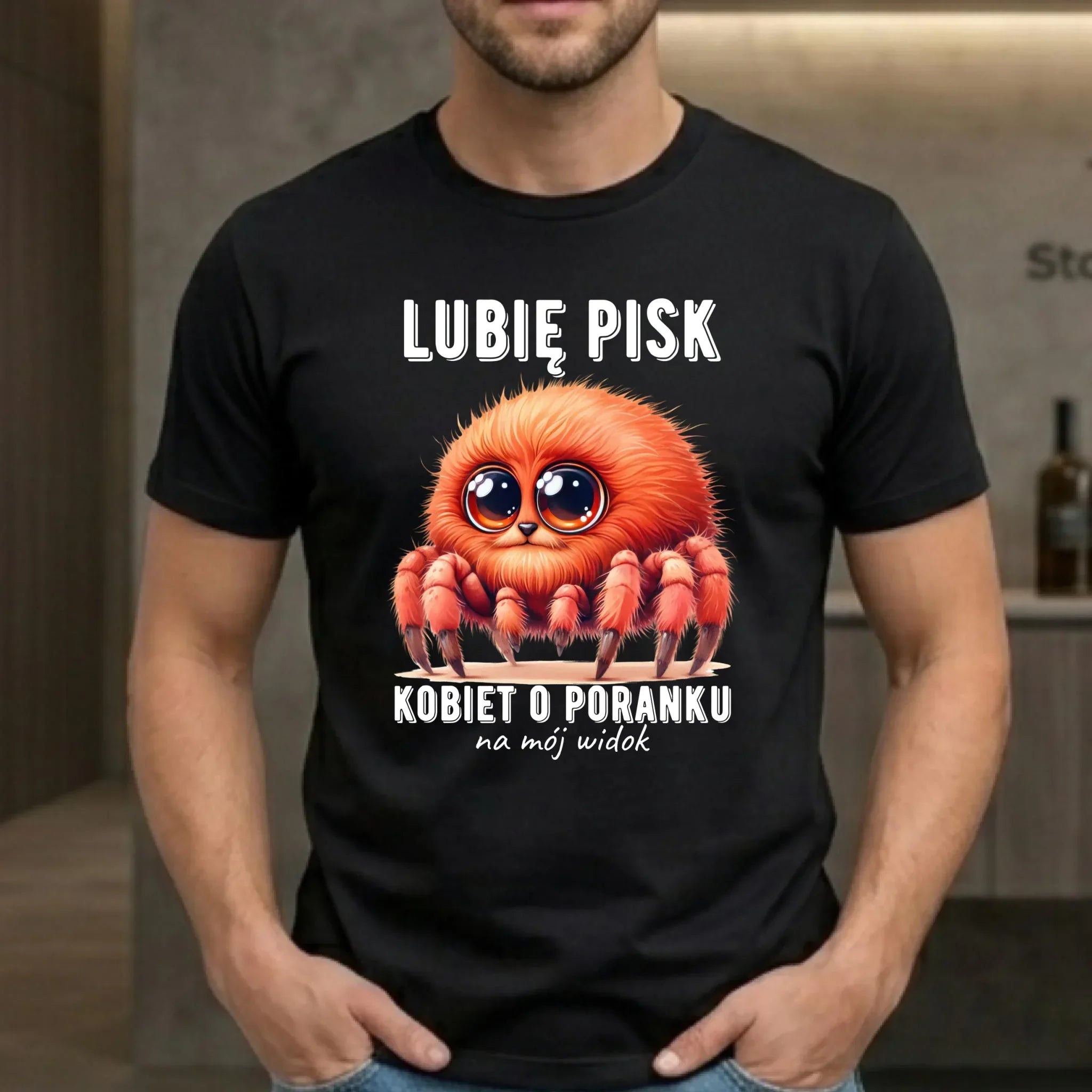 Koszulka męska - prezent dla chłopaka - Lubię pisk kobiet DCH14 - StoryCups.pl