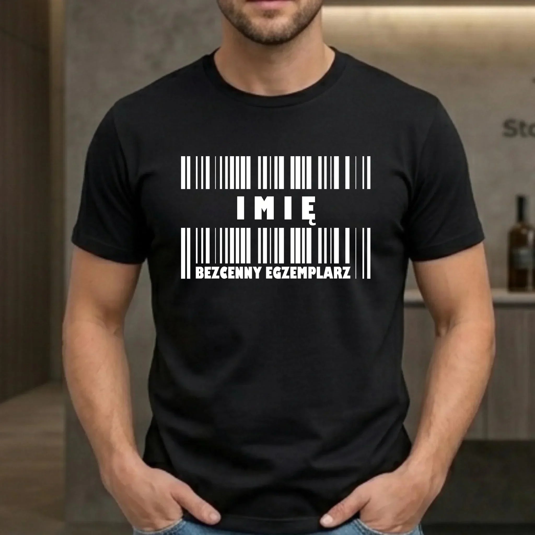 Koszulka męska - Bezcenny egzemplarz prezent dla niego - personalizowana DCH07 - StoryCups.pl