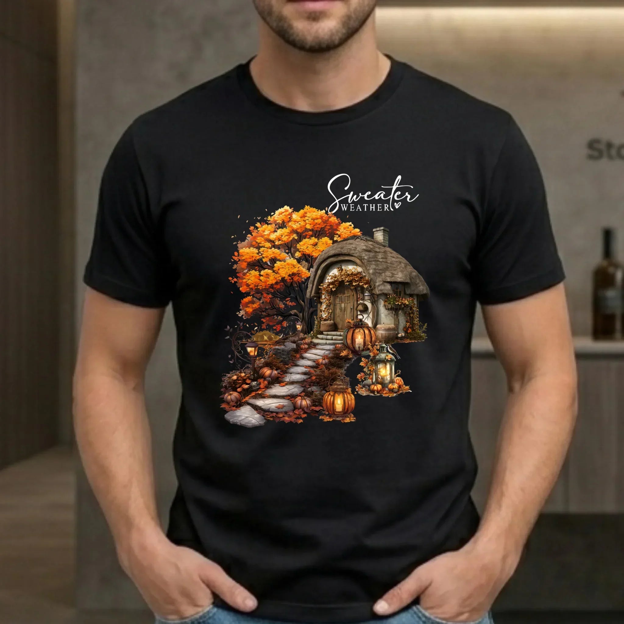 Koszulka męska jesienna - Sweater weather JS15 - StoryCups.pl