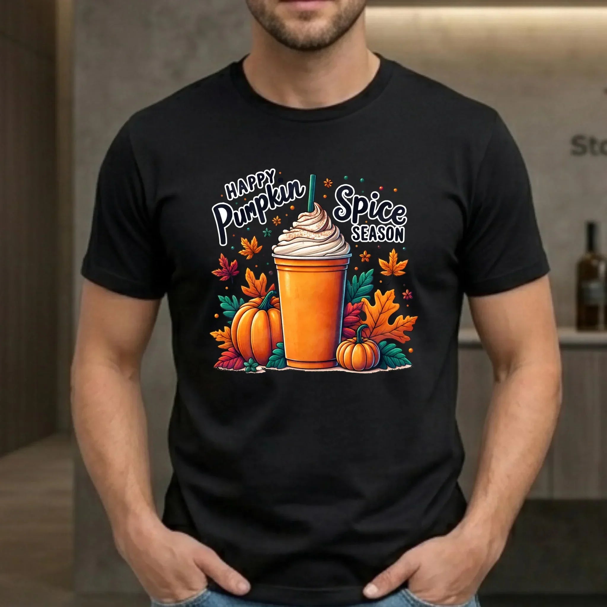 Koszulka męska jesienna - Pumpkin Spice - kawa dyniowa JS02 - StoryCups.pl