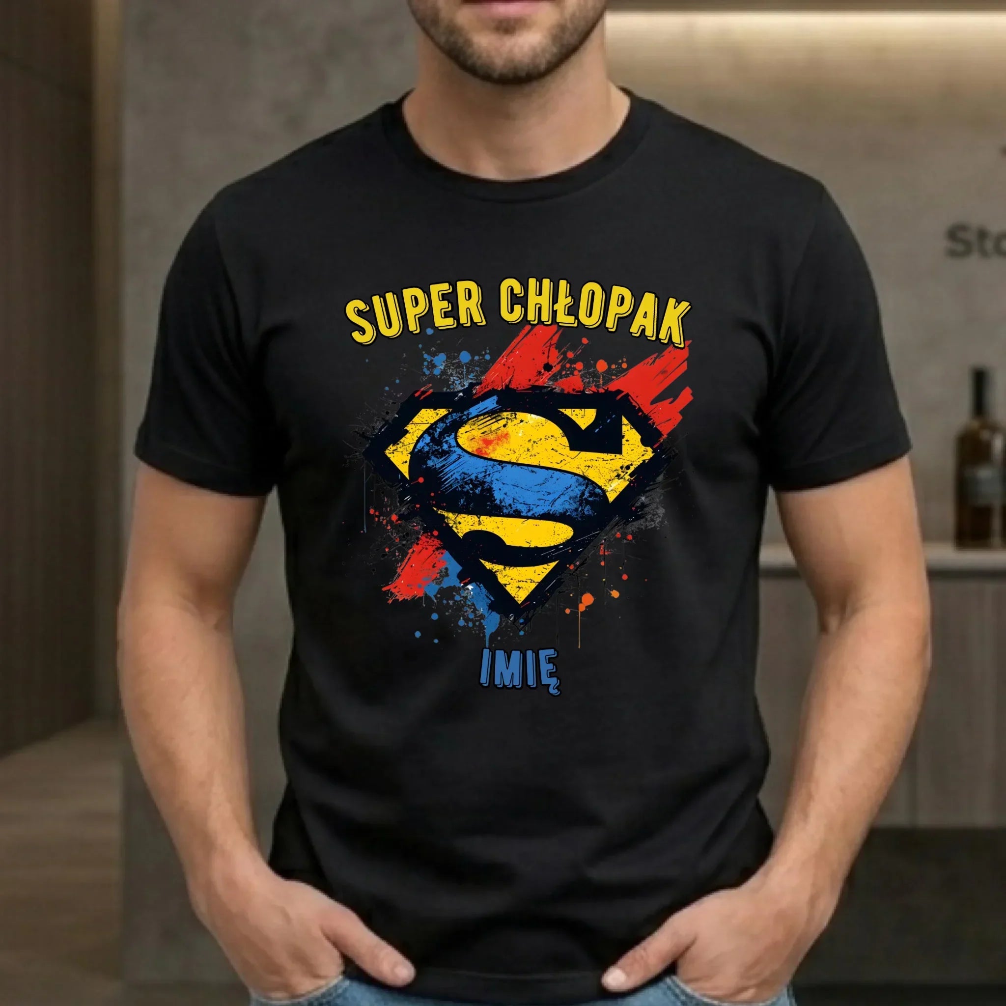 Koszulka męska - prezent na Dzień Chłopaka - Super Chłopak - personalizowana DCH18 - StoryCups.pl