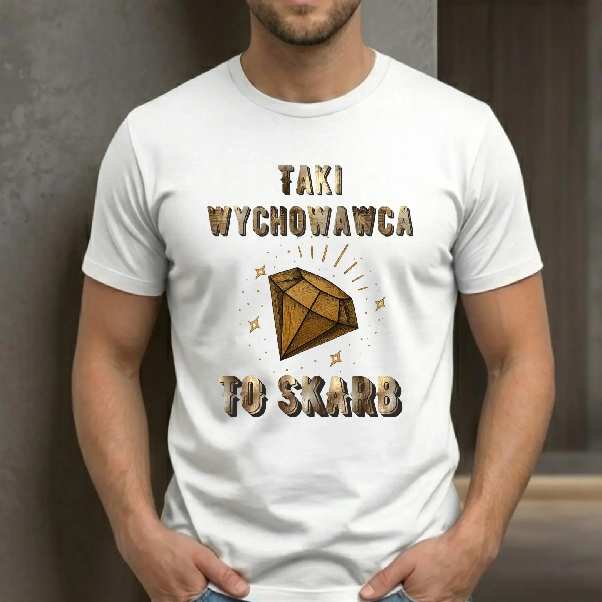 Koszulka męska dla wychowawcy - Taki wychowawca to skarb N86 - StoryCups.pl
