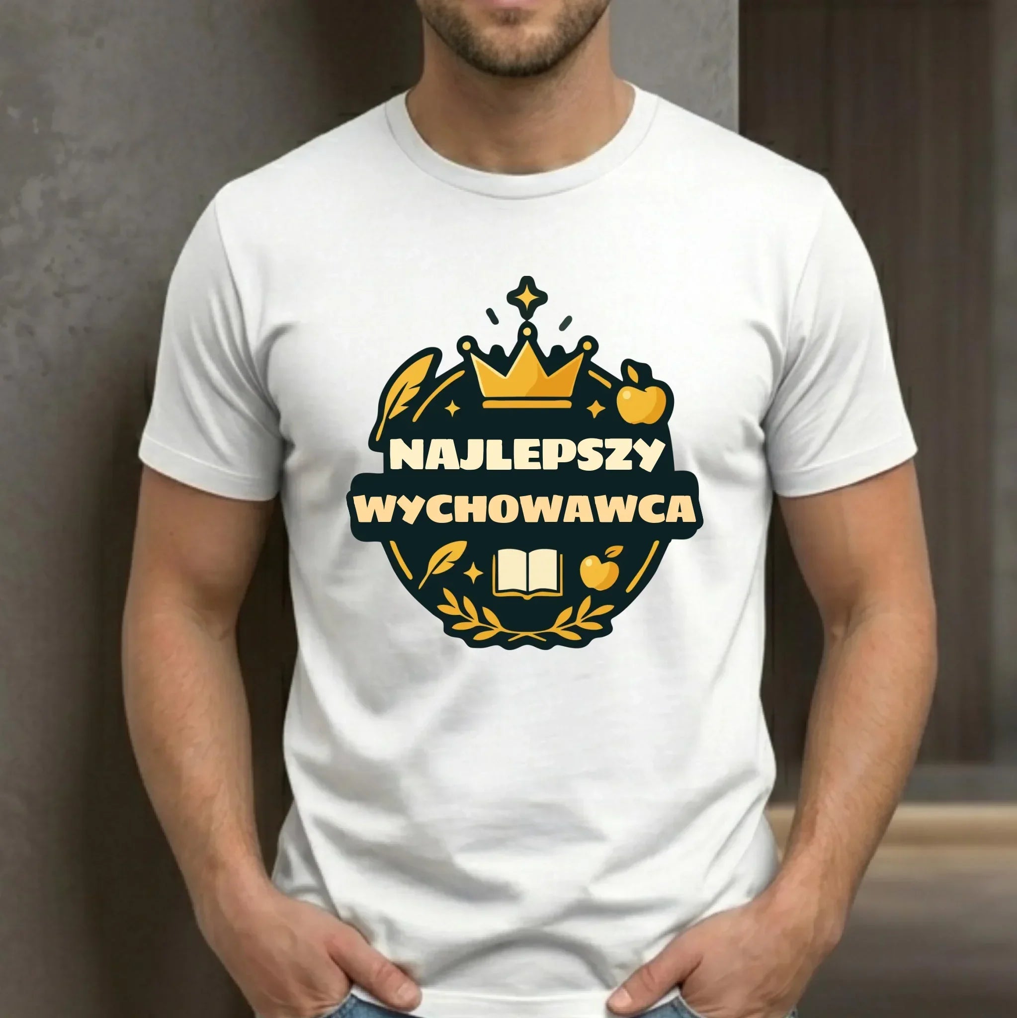 Koszulka męska dla wychowawcy - Najlepszy Wychowawca N42 - StoryCups.pl