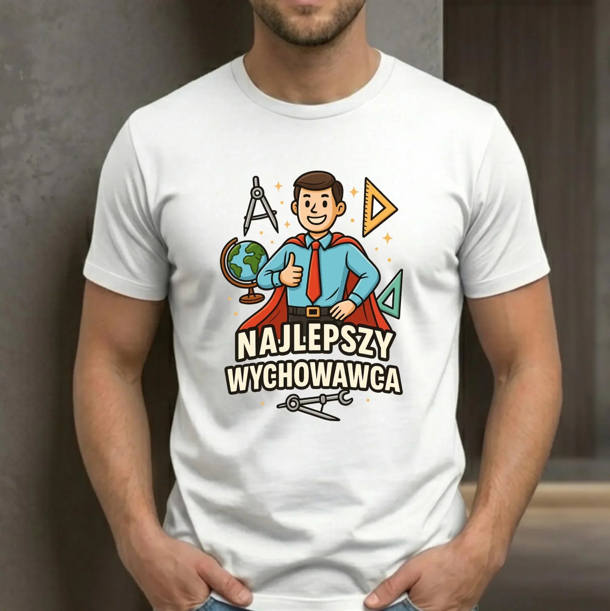 Koszulka męska dla wychowawcy - Najlepszy wychowawca N21 - StoryCups.pl