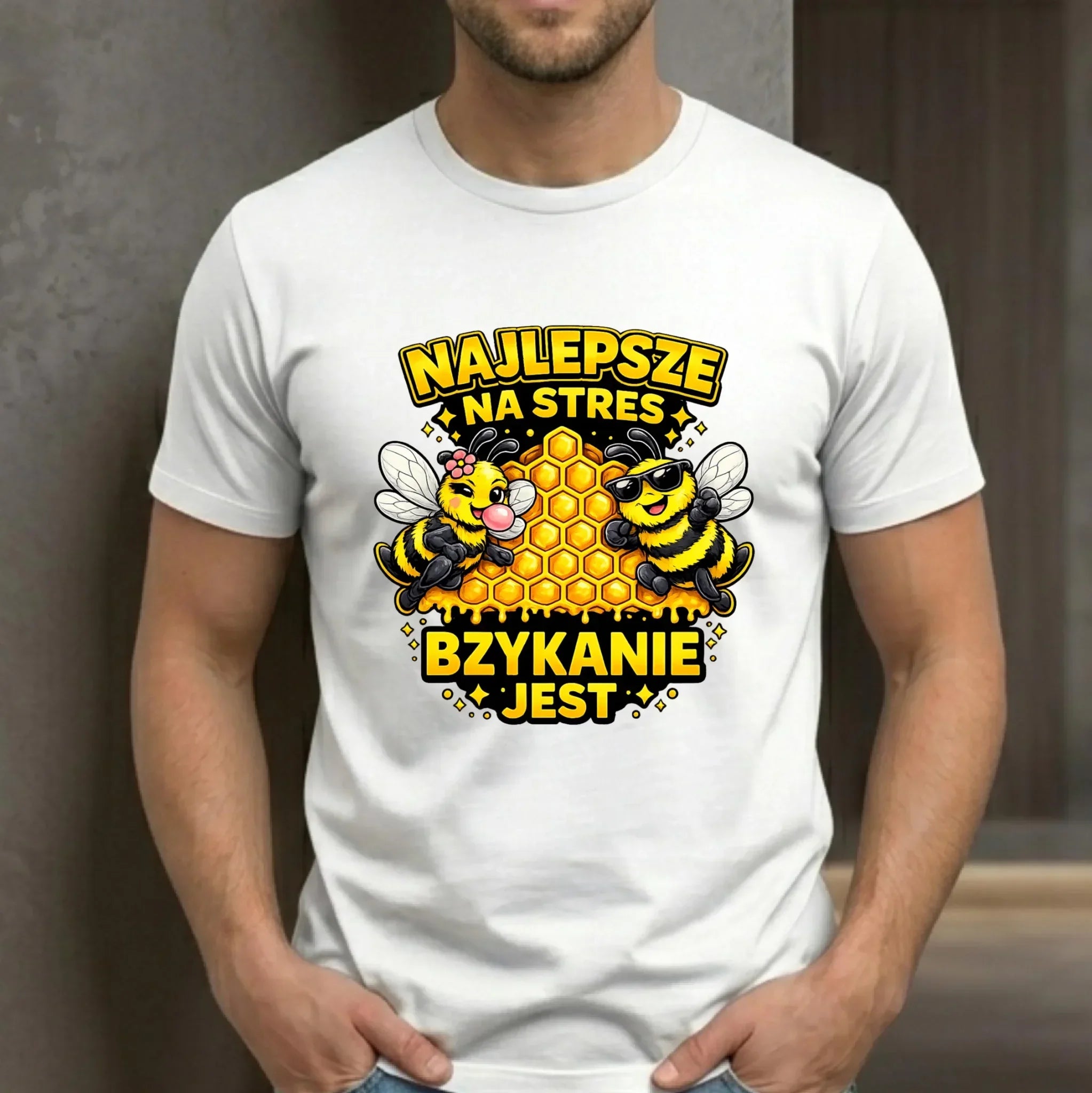 Koszulka męska - Najlepsze na stres bzykanie jest W79 - StoryCups.pl