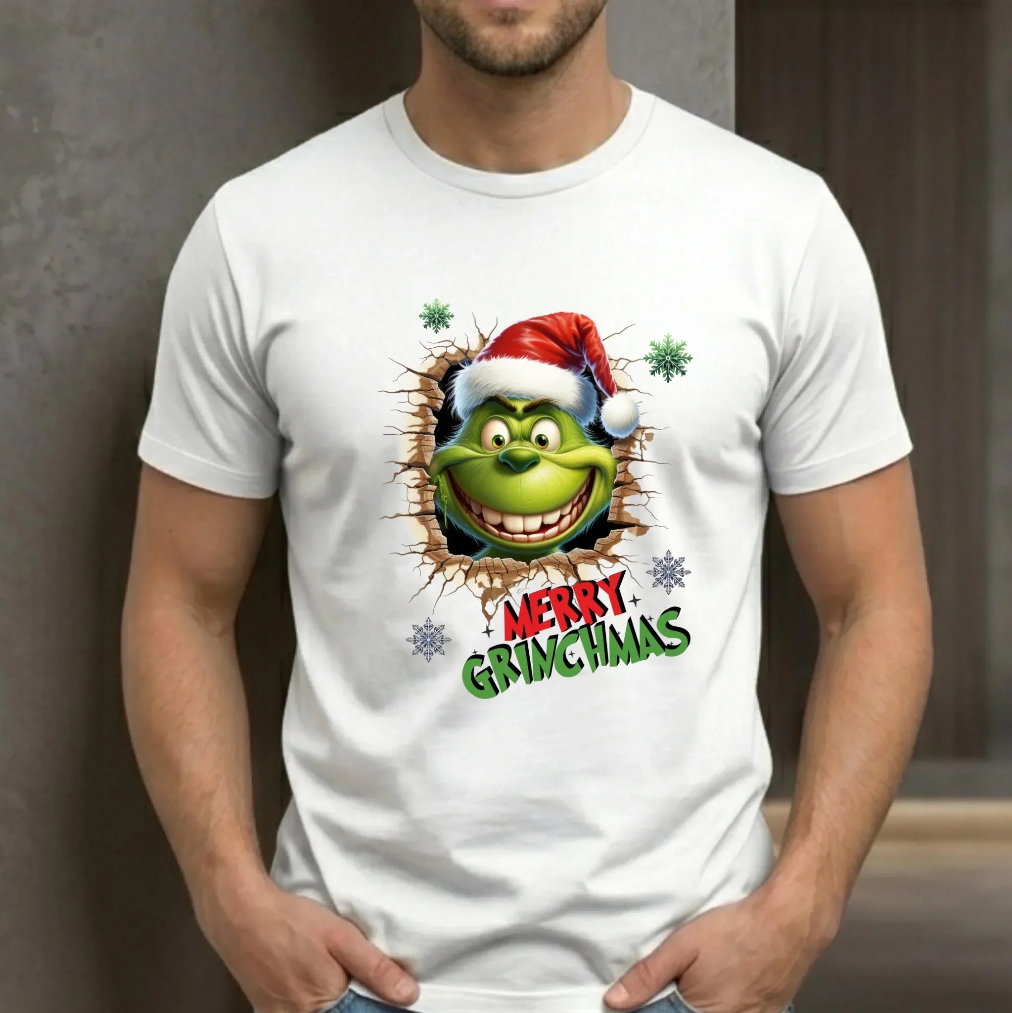 Koszulka męska świąteczna - Grinch - Merry Grinchmas BN113 - StoryCups.pl