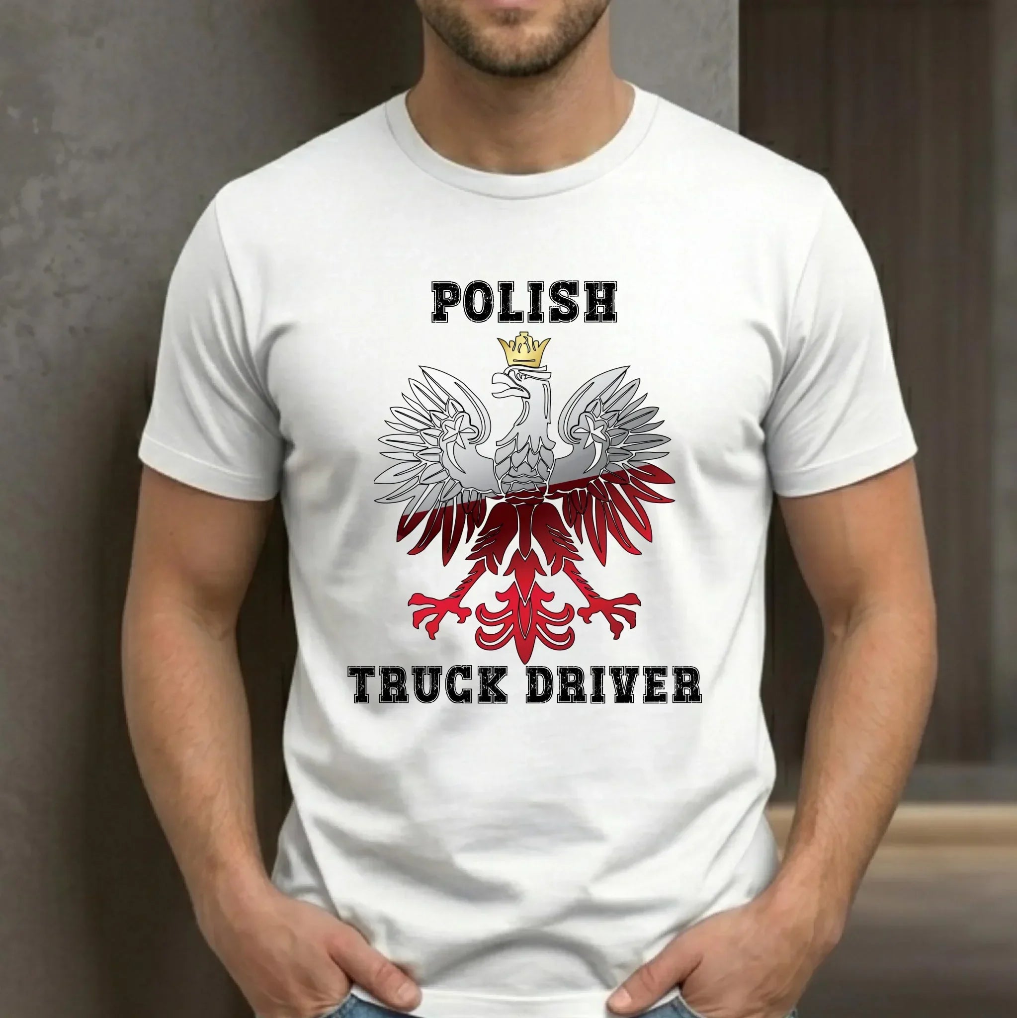 Koszulka męska dla kierowcy ciężarówki - Polish Truck Driver ZKT06 - StoryCups.pl