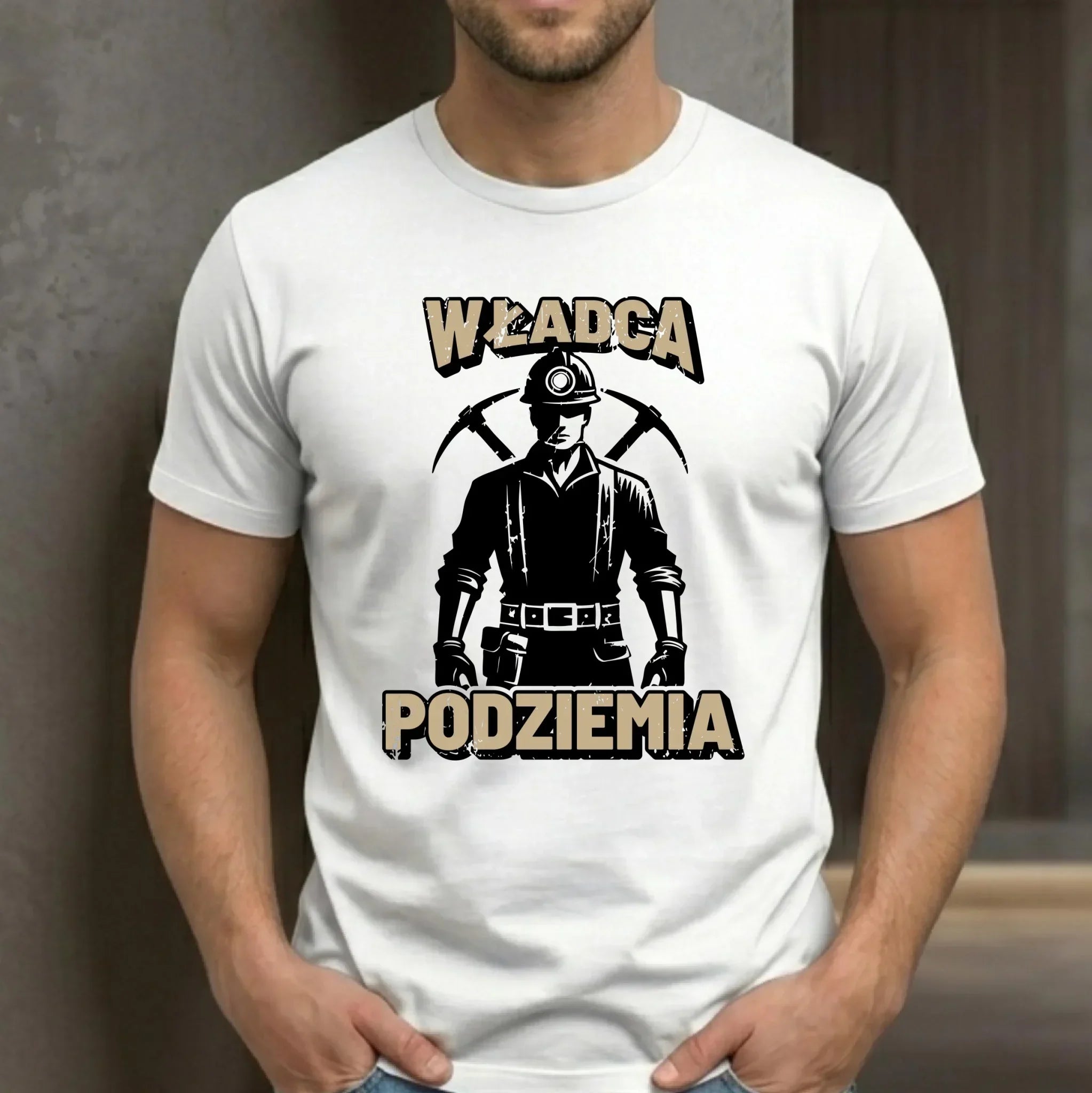 Koszulka męska - prezent dla górnika - Władca podziemia G25 - StoryCups.pl