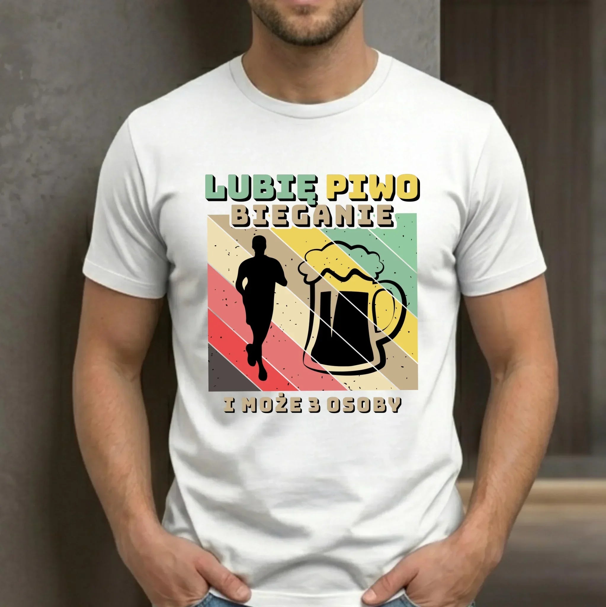 Koszulka męska dla biegacza - Lubię piwo bieganie HB01 - StoryCups.pl