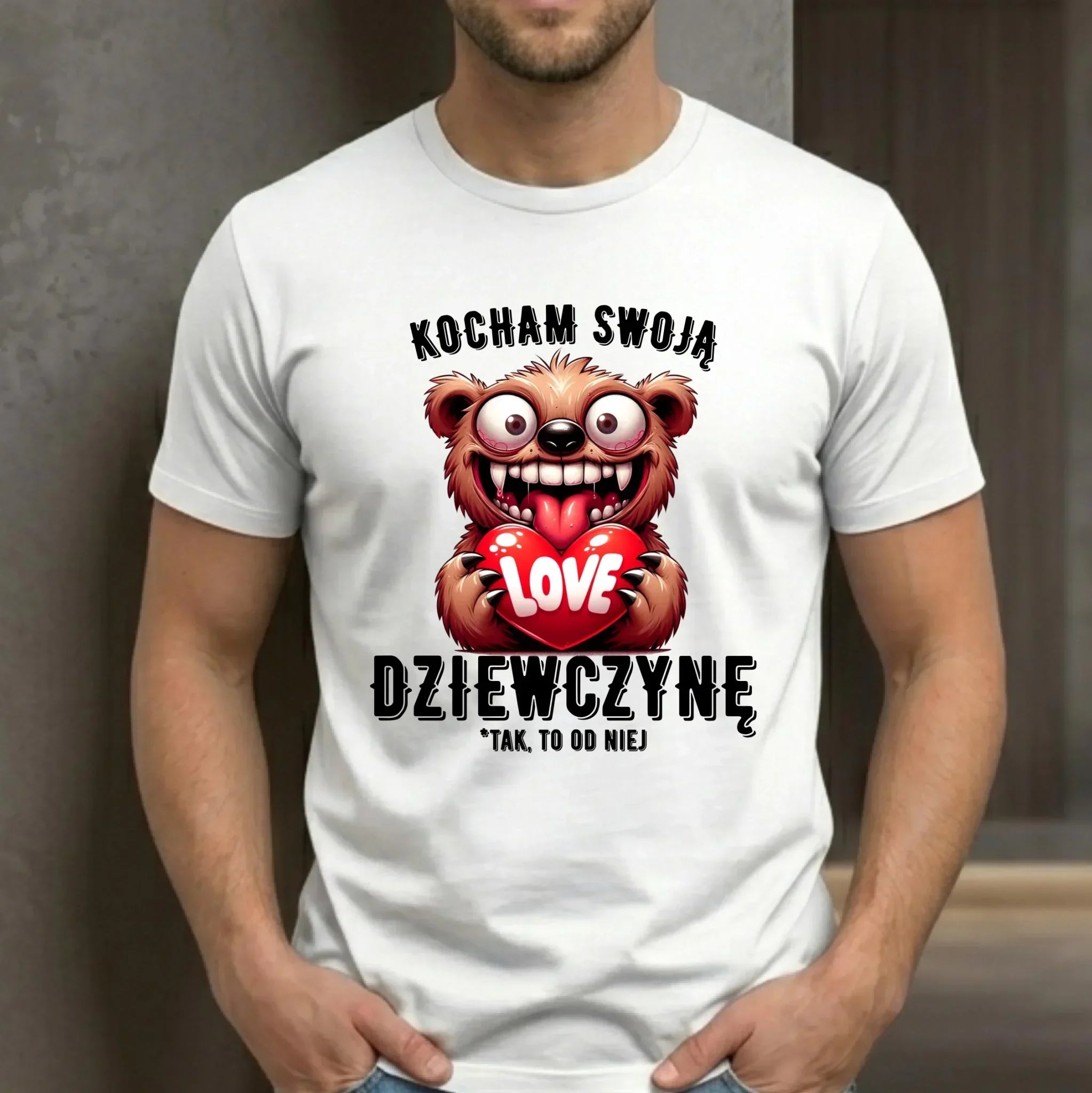 Koszulka męska dla chłopaka - Kocham swoją dziewczynę W30 - StoryCups.pl