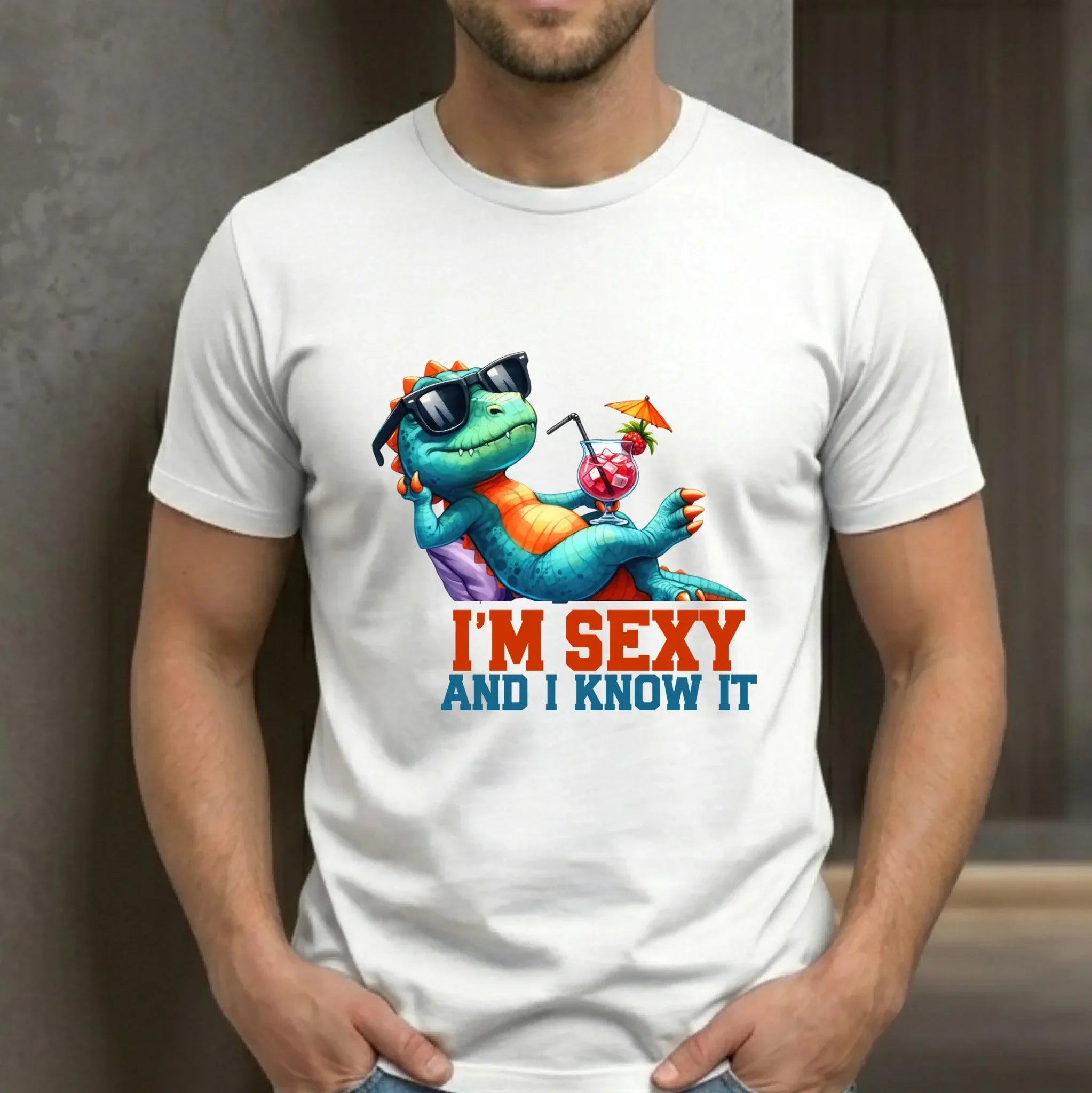 Koszulka męska - prezent dla chłopaka - I'm sexy - śmieszny nadruk DCH28 - StoryCups.pl