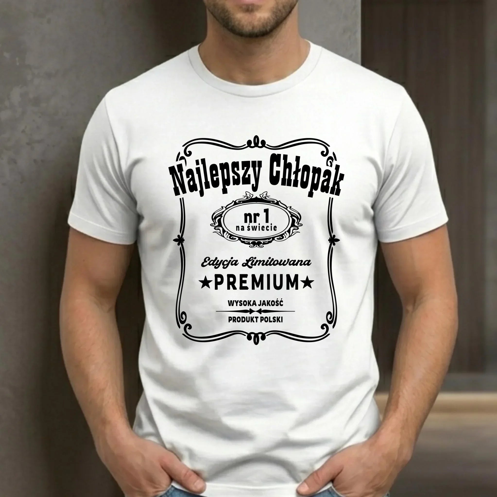 Koszulka męska - prezent dla chłopaka - Najlepszy chłopak na świecie DCH20 - StoryCups.pl