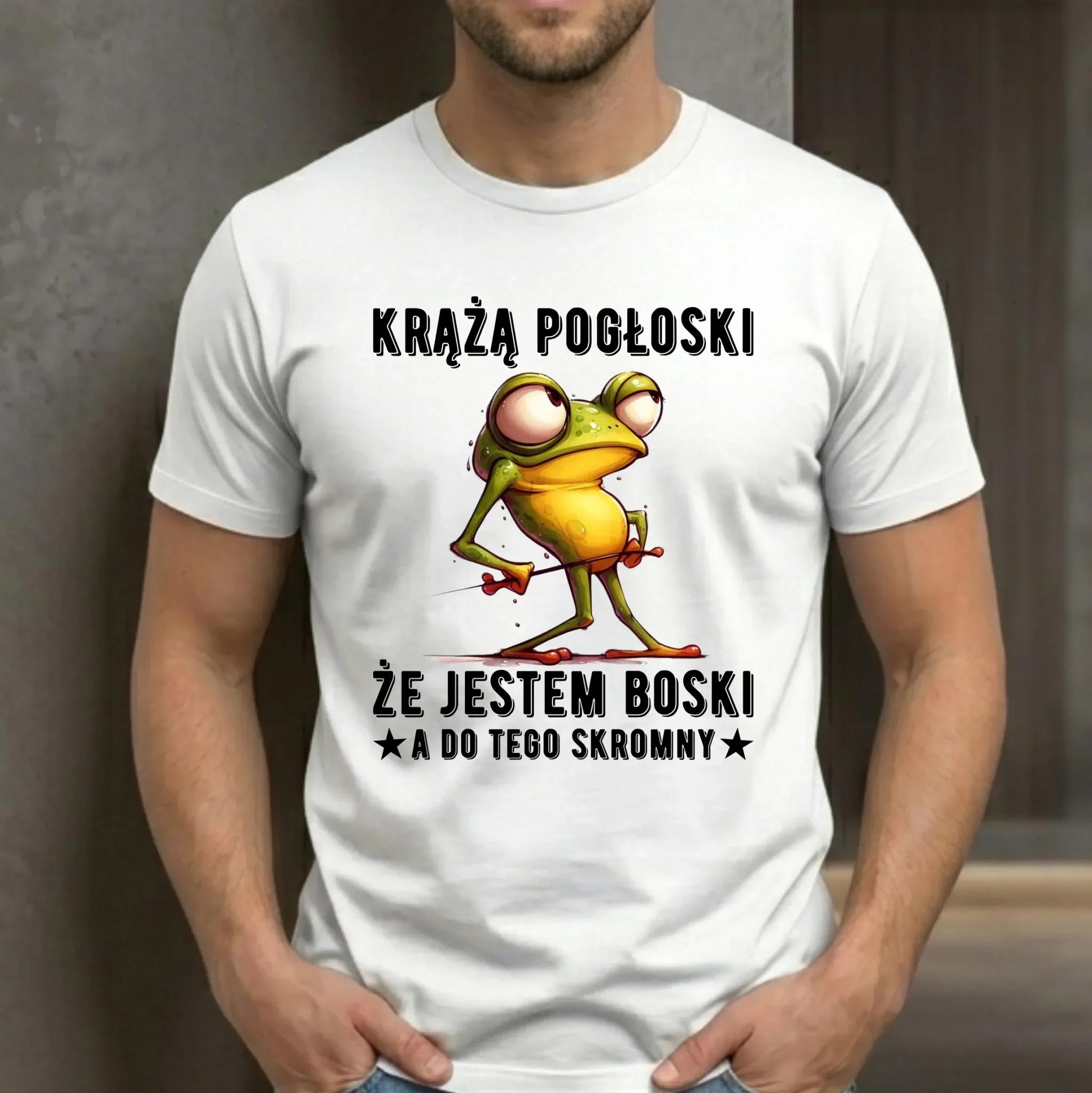Koszulka męska - prezent dla chłopaka - Jestem boski DCH15 - StoryCups.pl