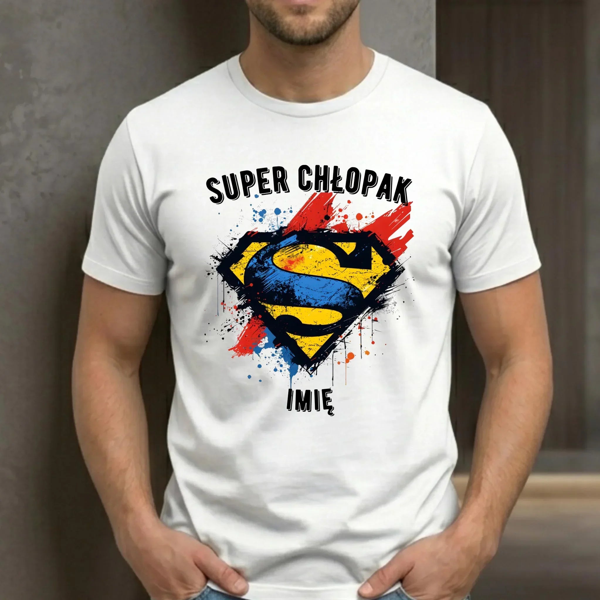 Koszulka męska - prezent na Dzień Chłopaka - Super Chłopak - personalizowana DCH18 - StoryCups.pl