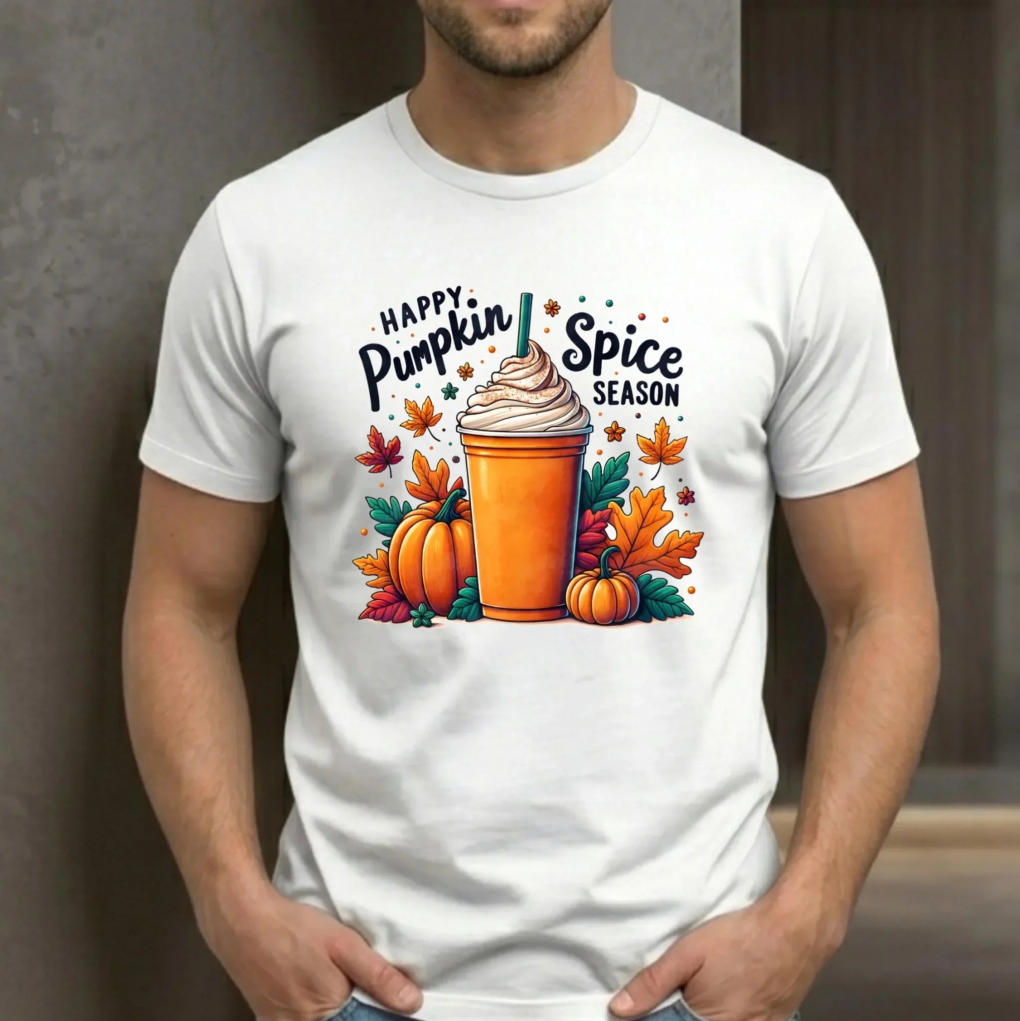 Koszulka męska jesienna - Pumpkin Spice - kawa dyniowa JS02 - StoryCups.pl