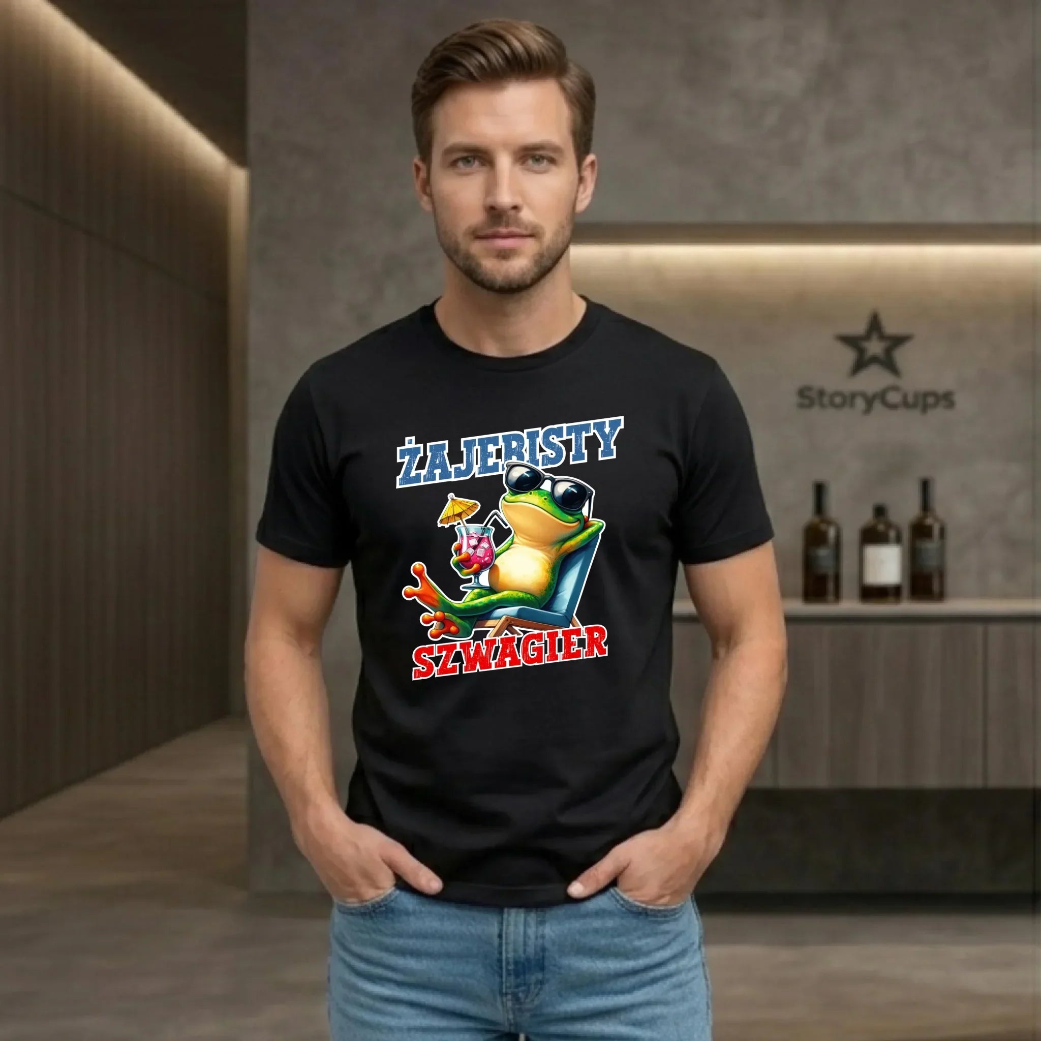Koszulka męska dla szwagra - Żajebisty Szwagier DSZ01 - StoryCups.pl